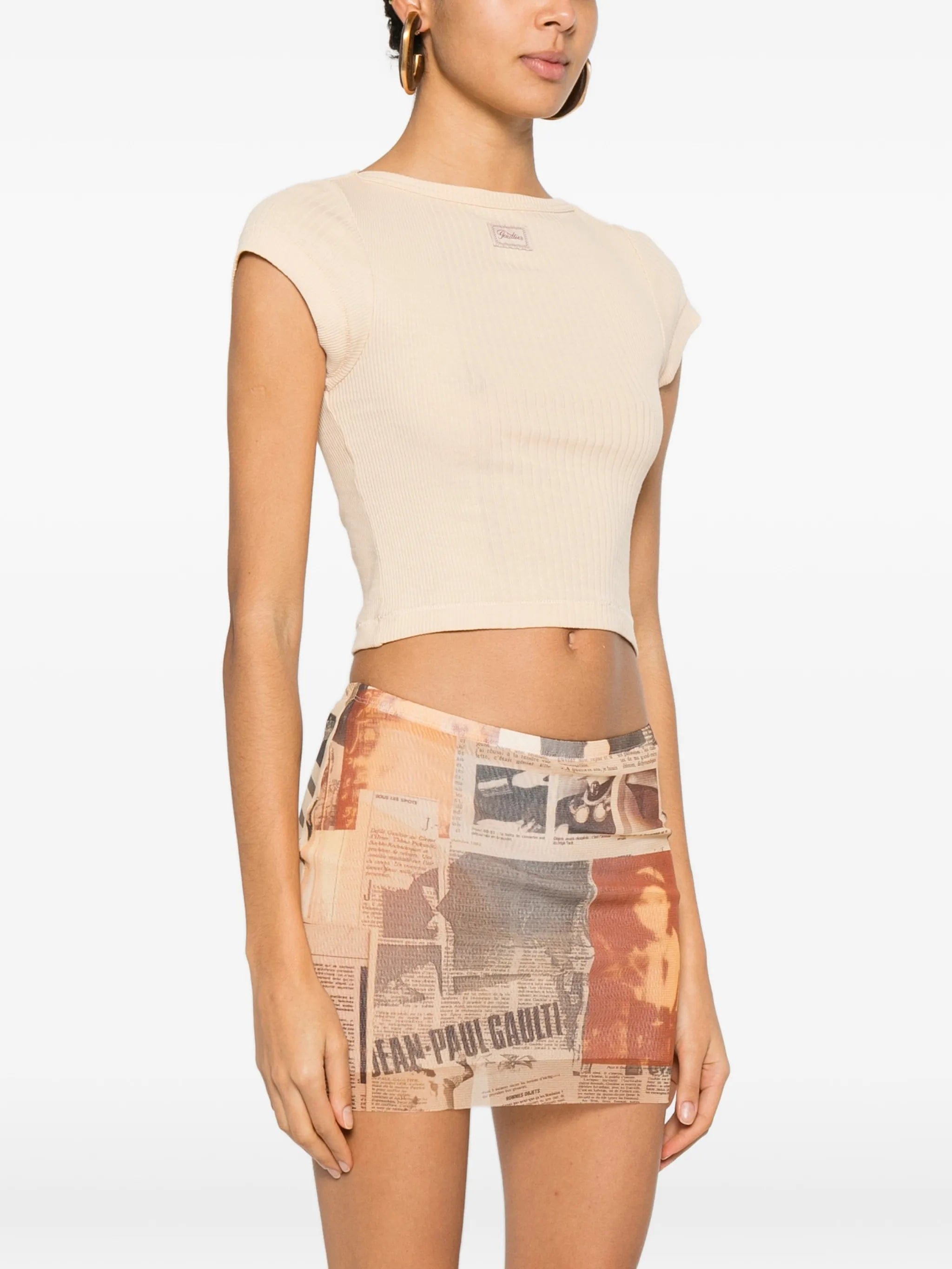 Jean Paul Gaultier ribbed short - sleeved T - shirt