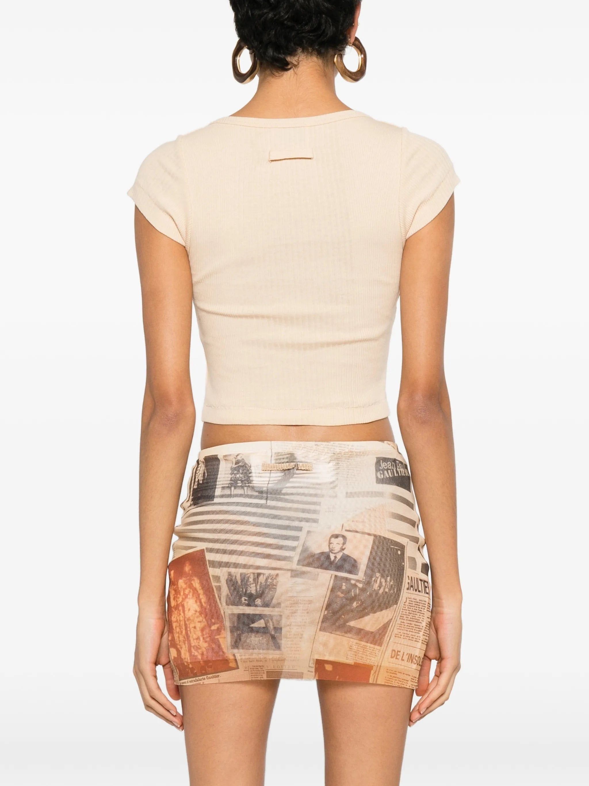 Jean Paul Gaultier ribbed short - sleeved T - shirt