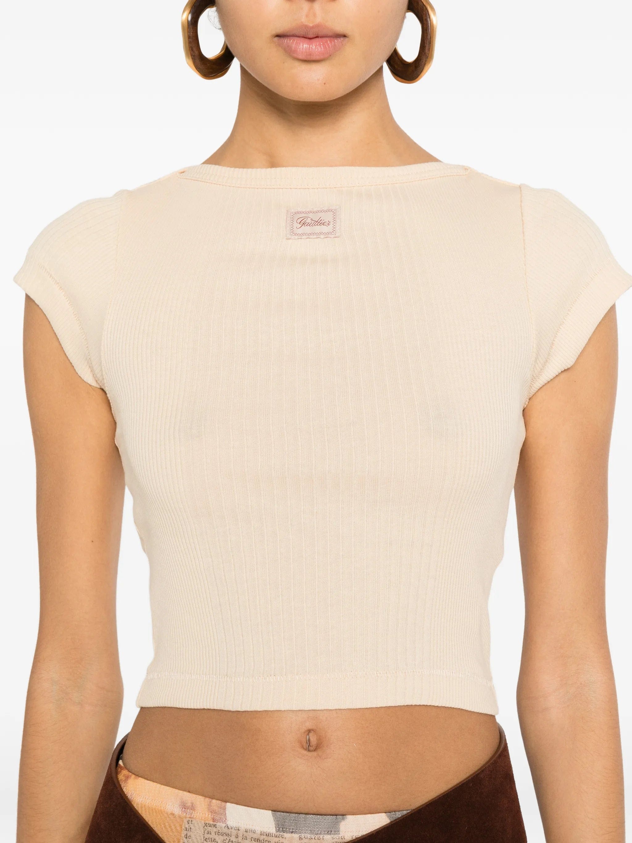 Jean Paul Gaultier ribbed short - sleeved T - shirt