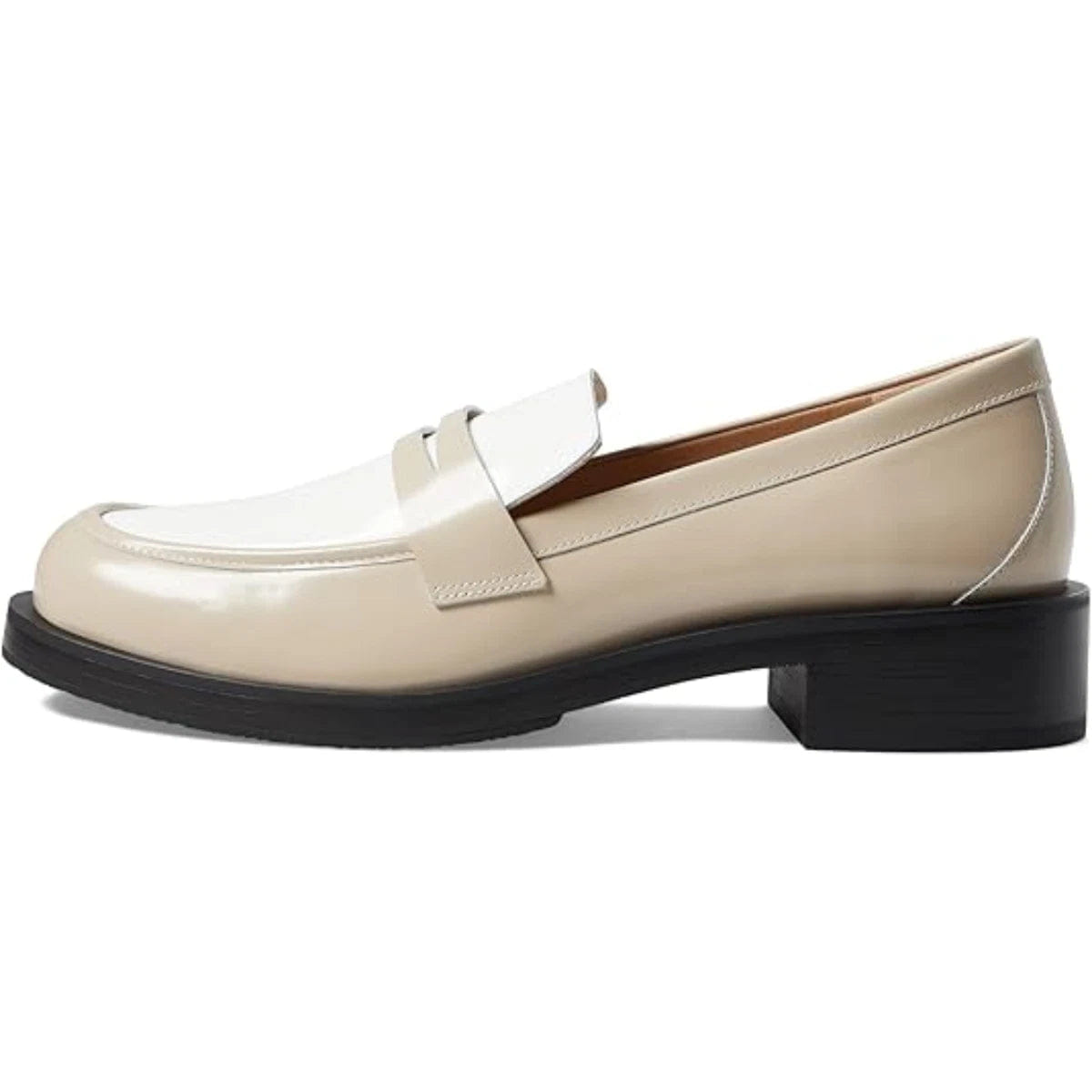 Stuart Weitzman Palmer Bold Loafer Women's Dune White Slip On Shoes RHS8493