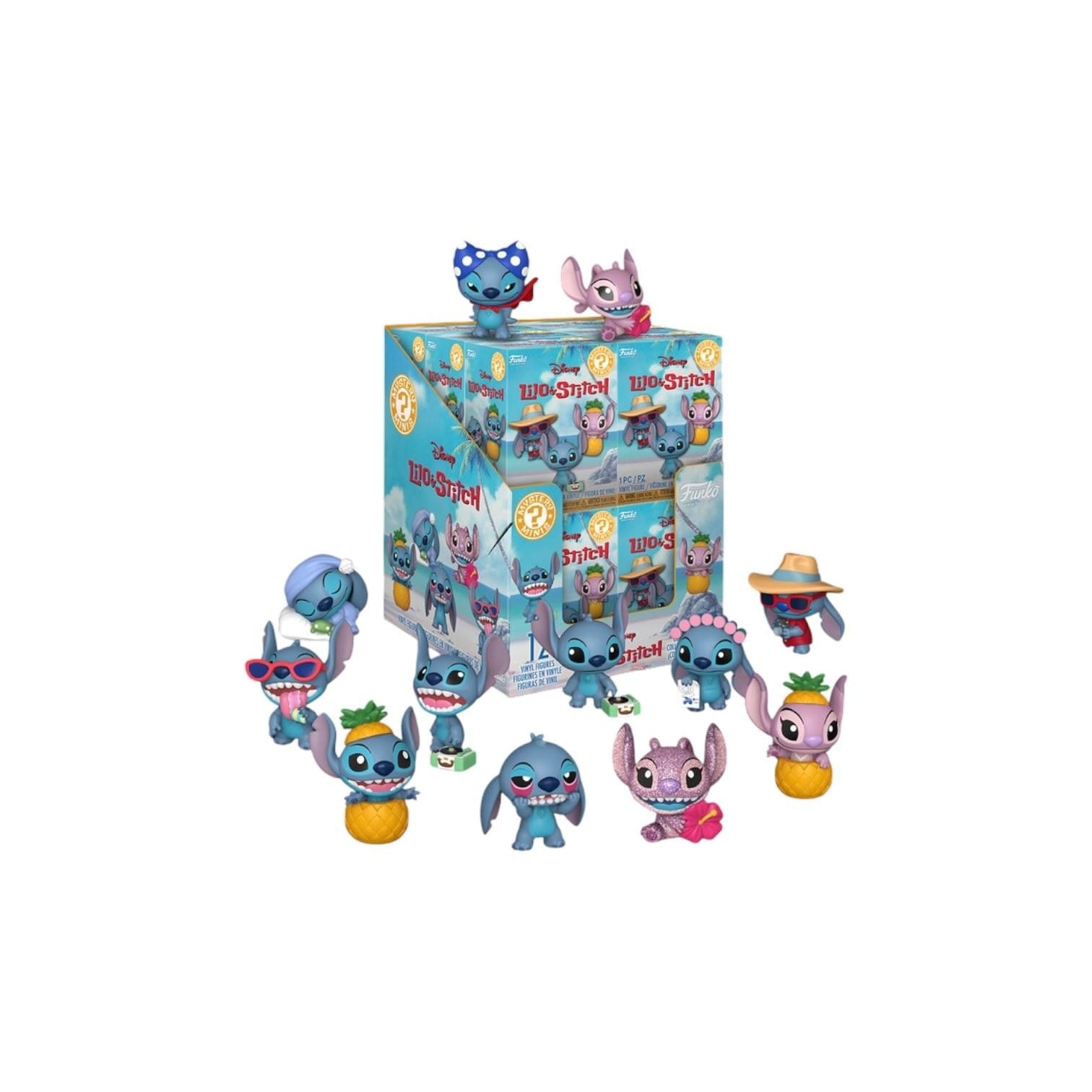 Funko Stitch and Angel Funko Mystery Minis