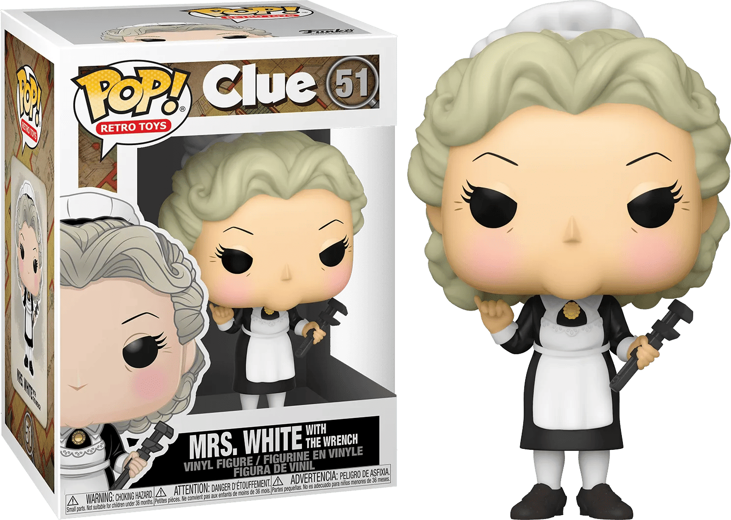 Funko Clue - Mrs White with Wrench Pop! Vinyl