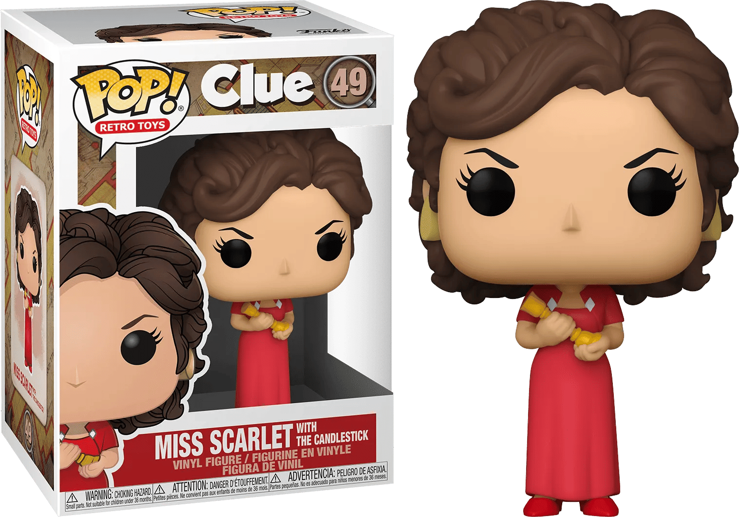 Funko Clue - Miss Scarlet with Candlestick Pop! Vinyl