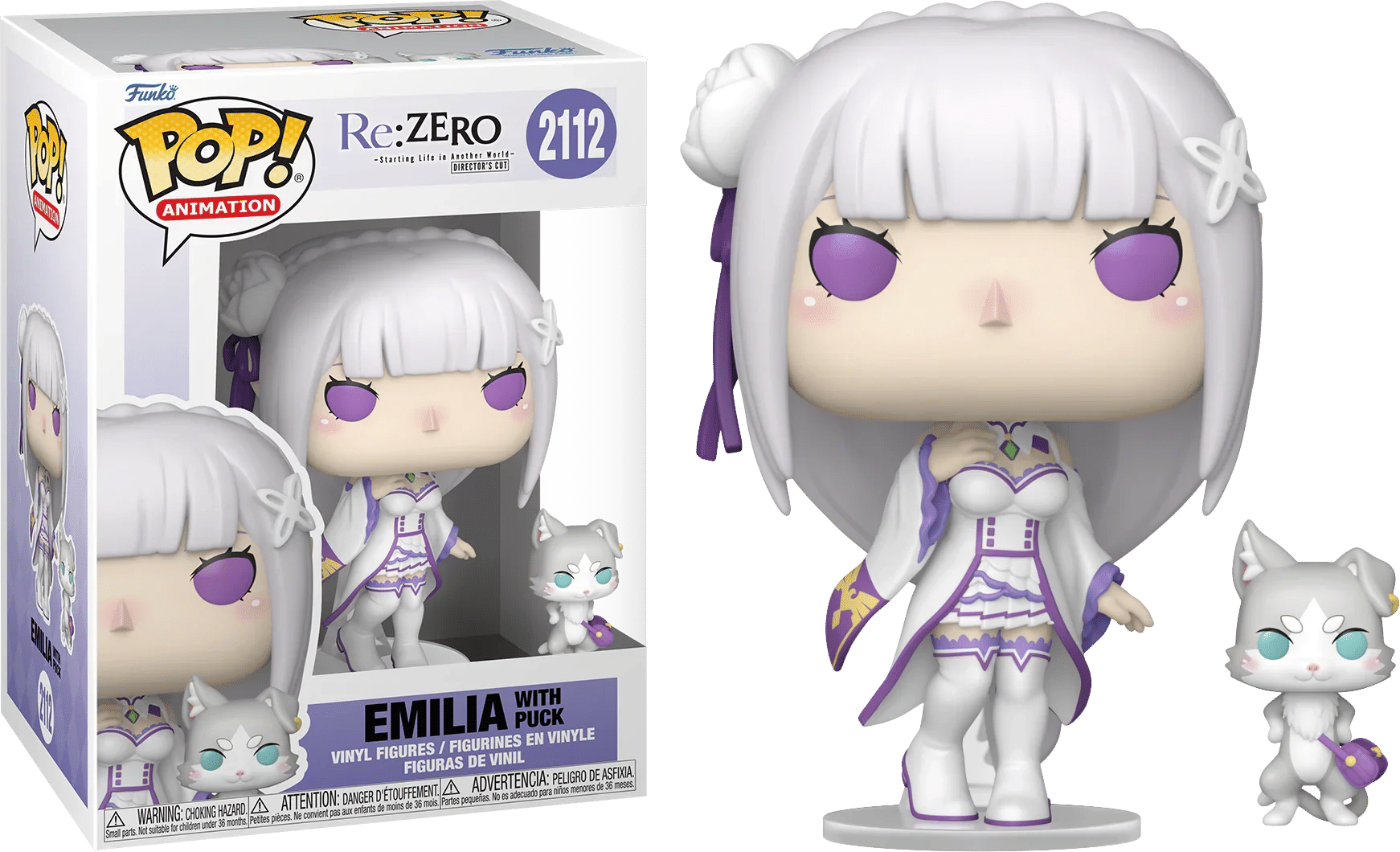 Funko Re:Zero - Starting Life in Another World - Emilia & Puck Pop! Vinyl