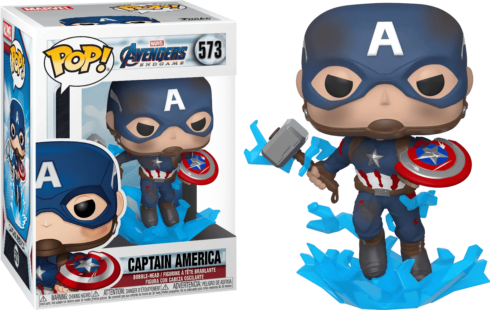 Funko Avengers 4: Endgame - Captain America with Mjolnir Pop! Vinyl