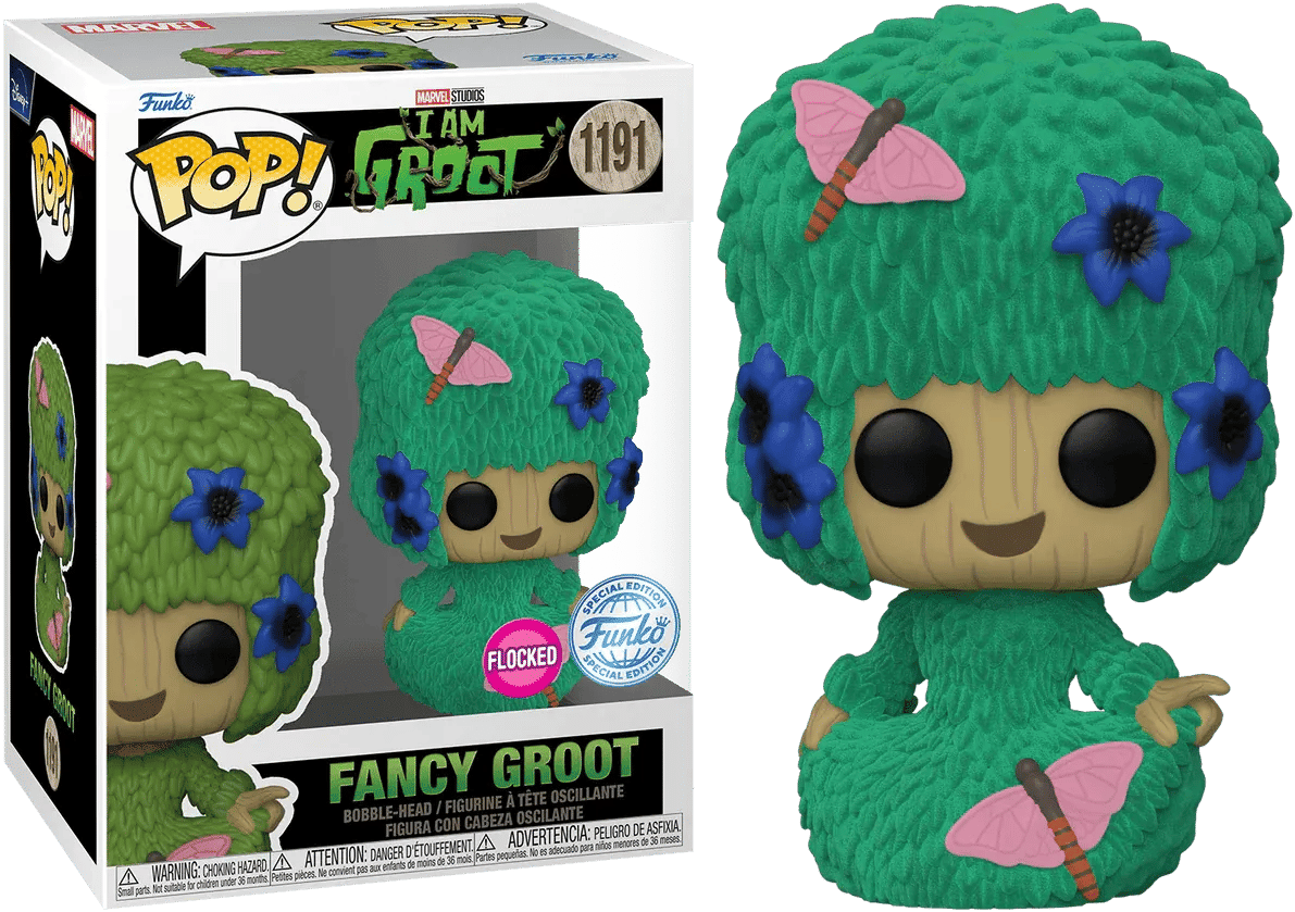 Funko I Am Groot - Fancy Groot Flocked Pop! RS