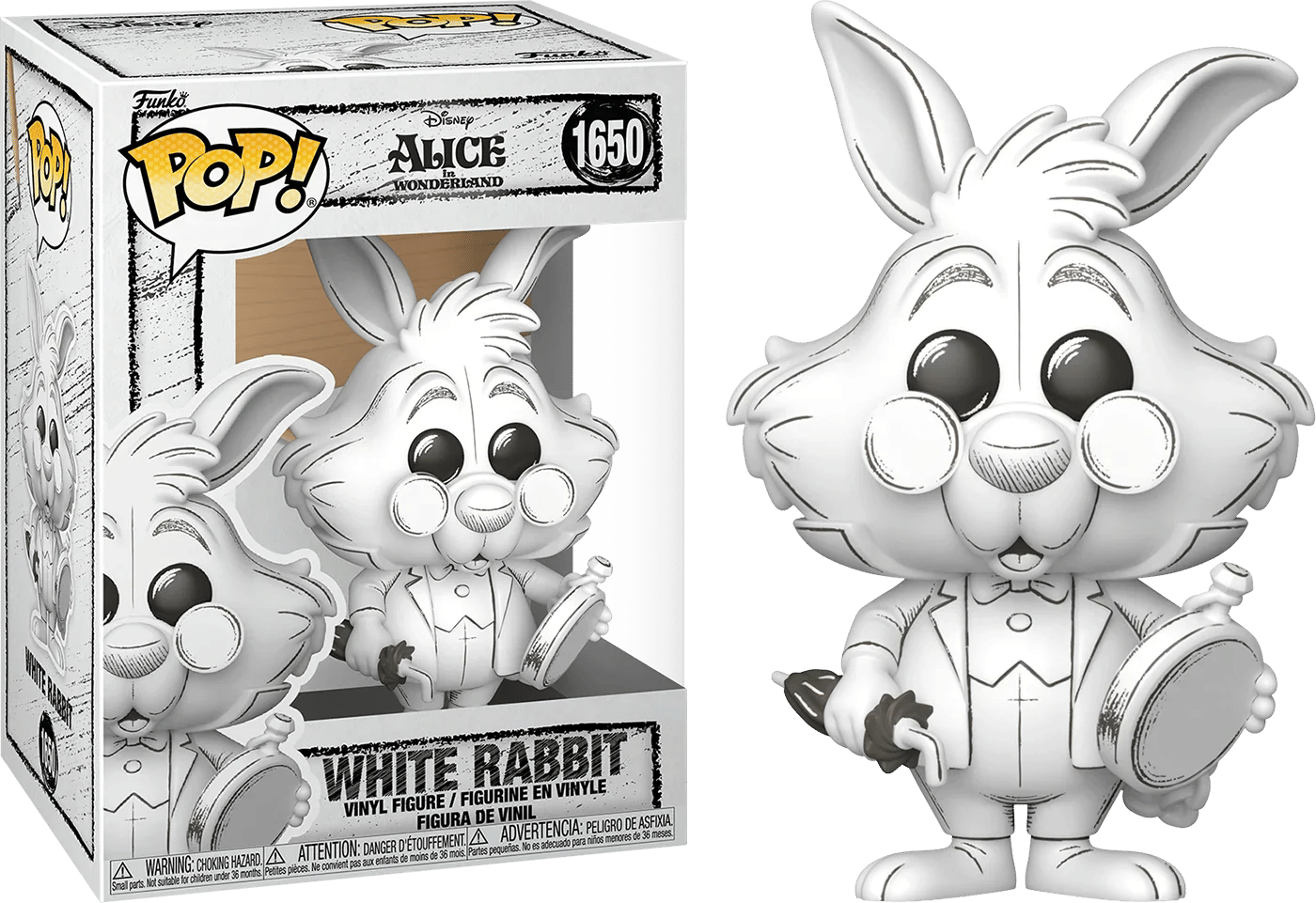 Funko Disney: Sketched - White Rabbit Pop! Vinyl