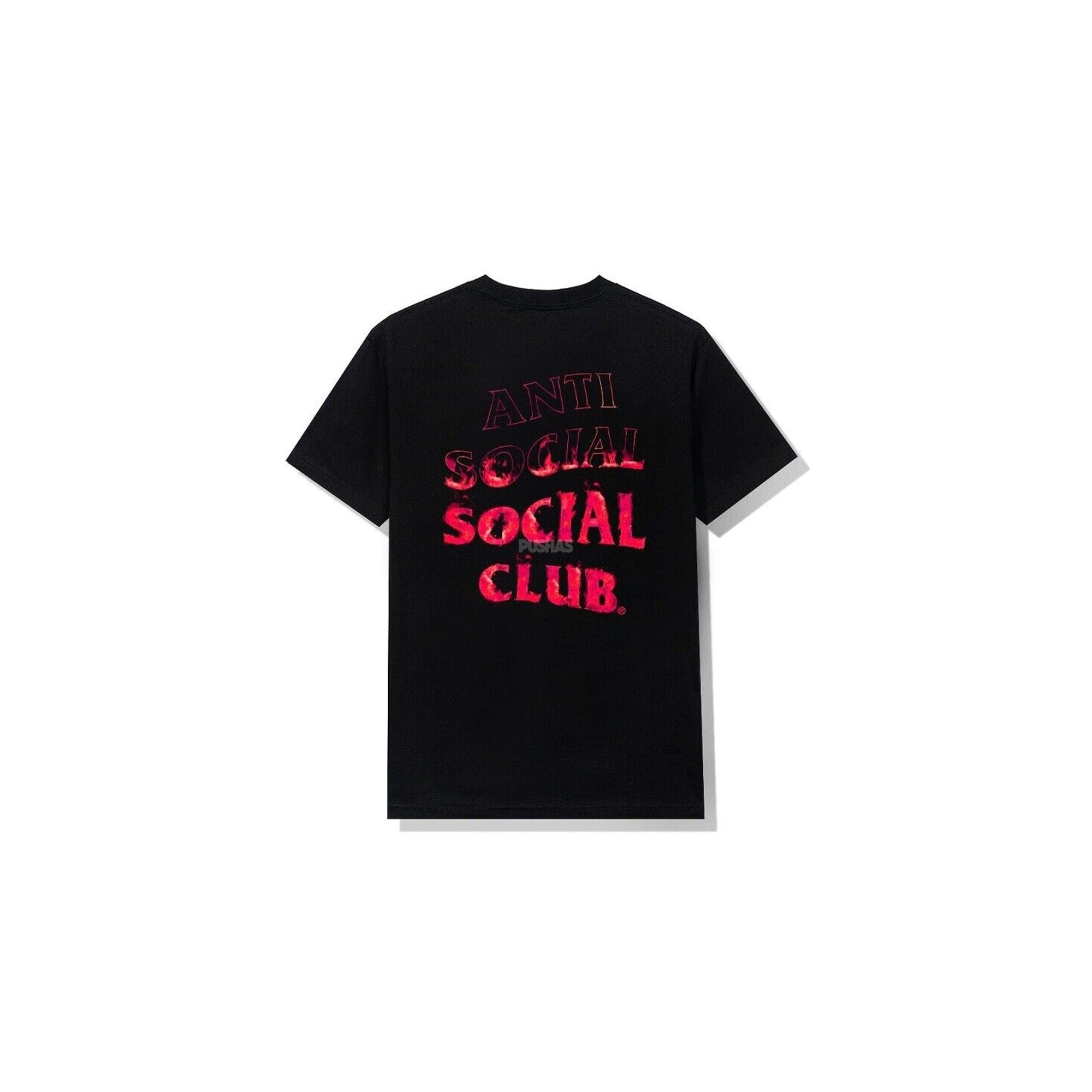 Anti Social Social Club A Fire Inside Pink Flame T-Shirt Black