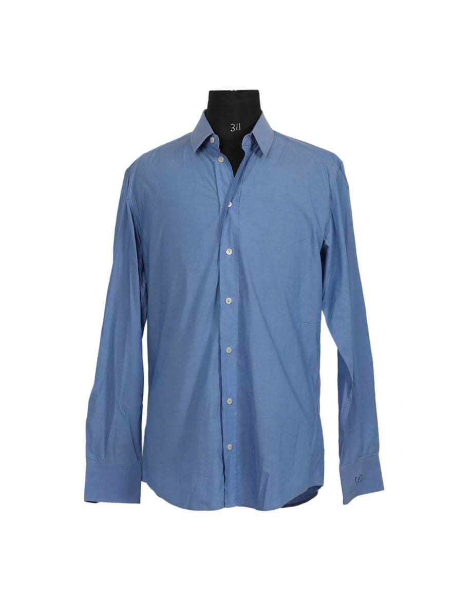 Dolce & Gabbana Dark Blue Slim Fit Men's Shirt/Size - 42