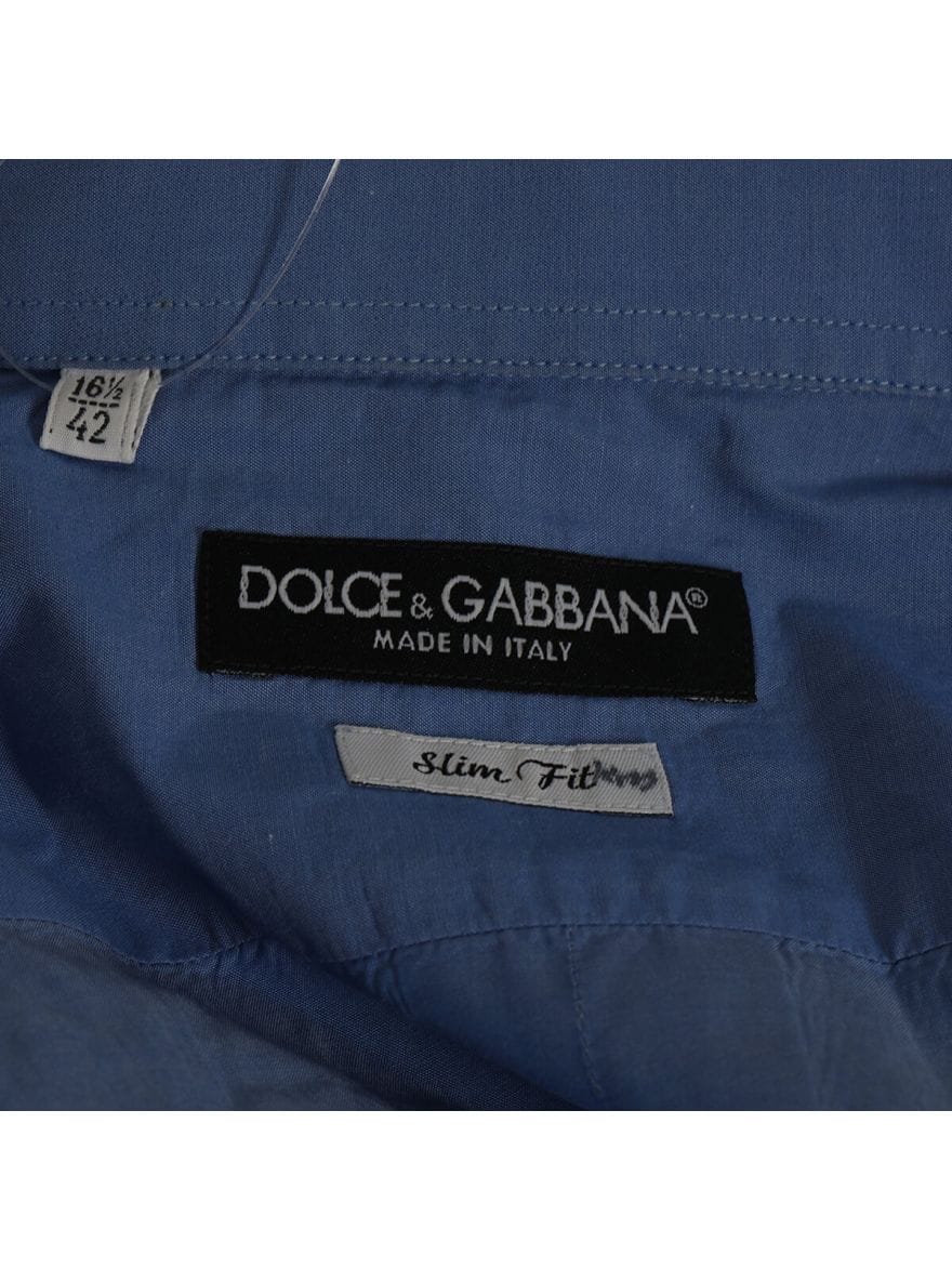 Dolce & Gabbana Dark Blue Slim Fit Men's Shirt/Size - 42