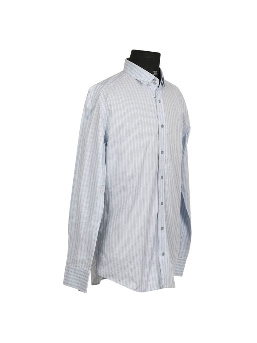 Dolce & Gabbana Sky Blue Striped Men's Shirt/Size - 42