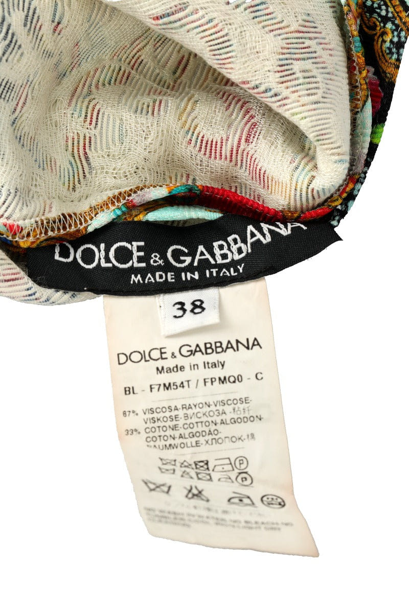 Dolce & Gabbana Size 38 Multicolor Viscose T - Shirt