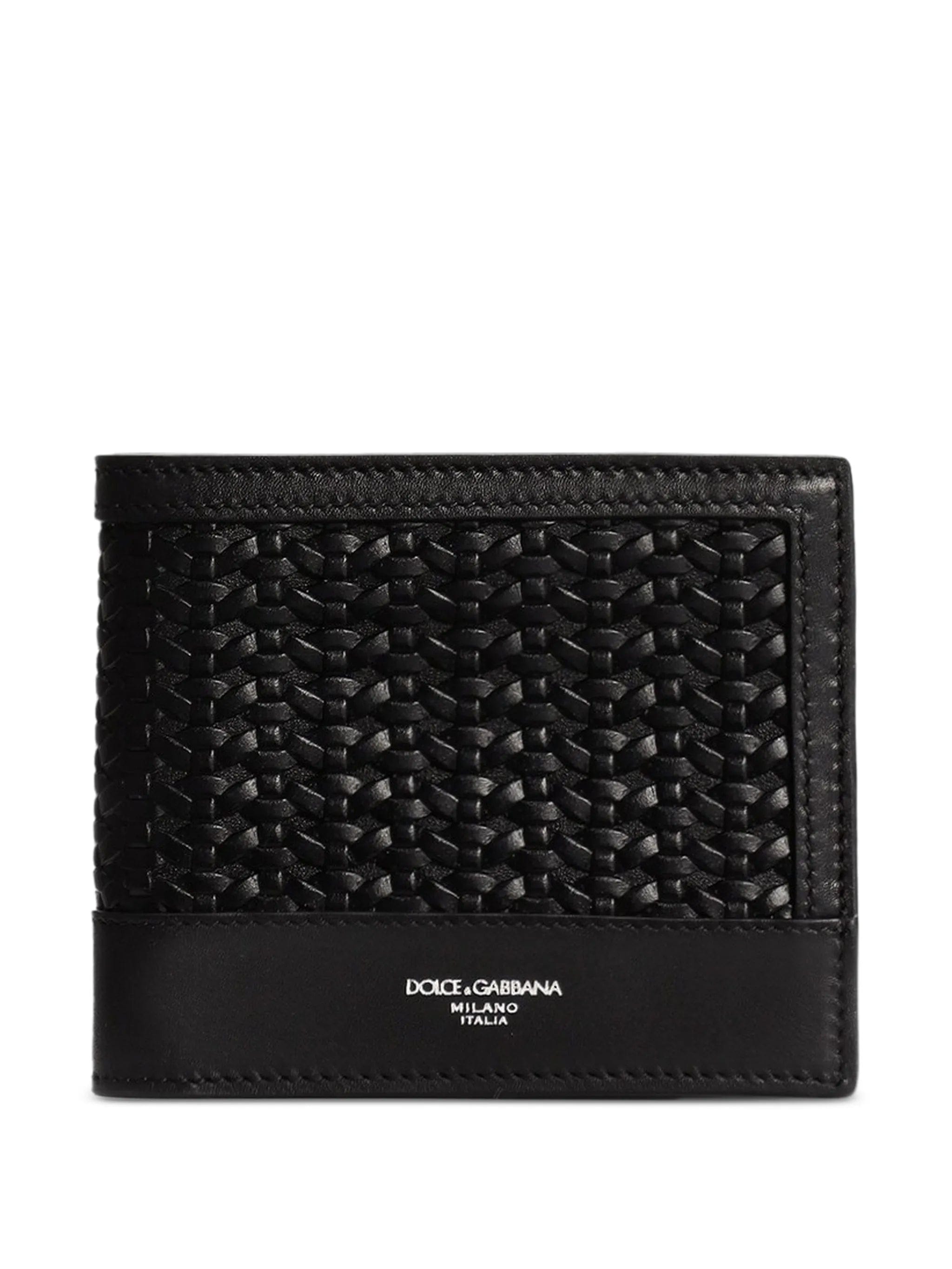 Dolce & Gabbana Woven plongé calfskin wallet