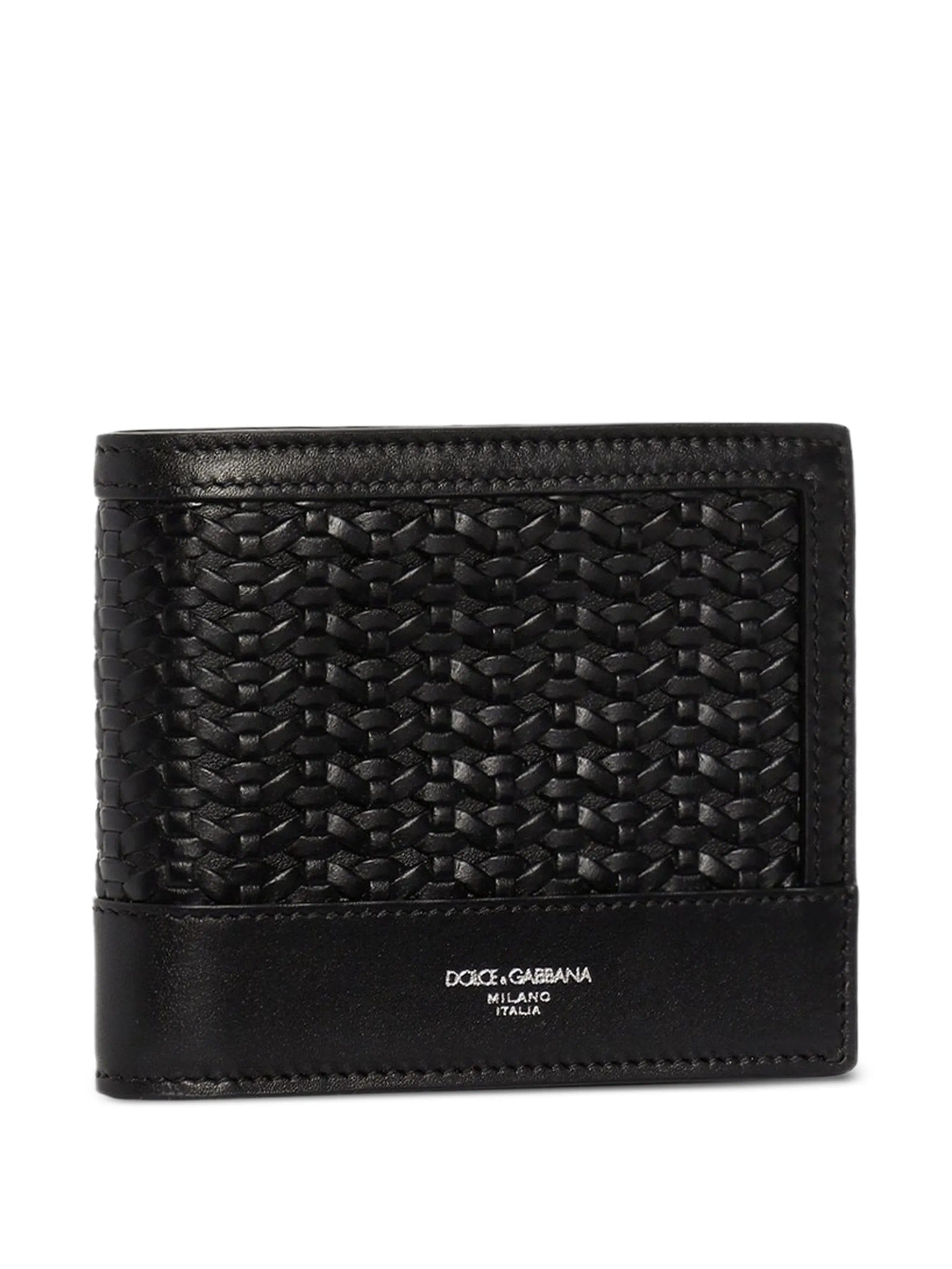 Dolce & Gabbana Woven plongé calfskin wallet