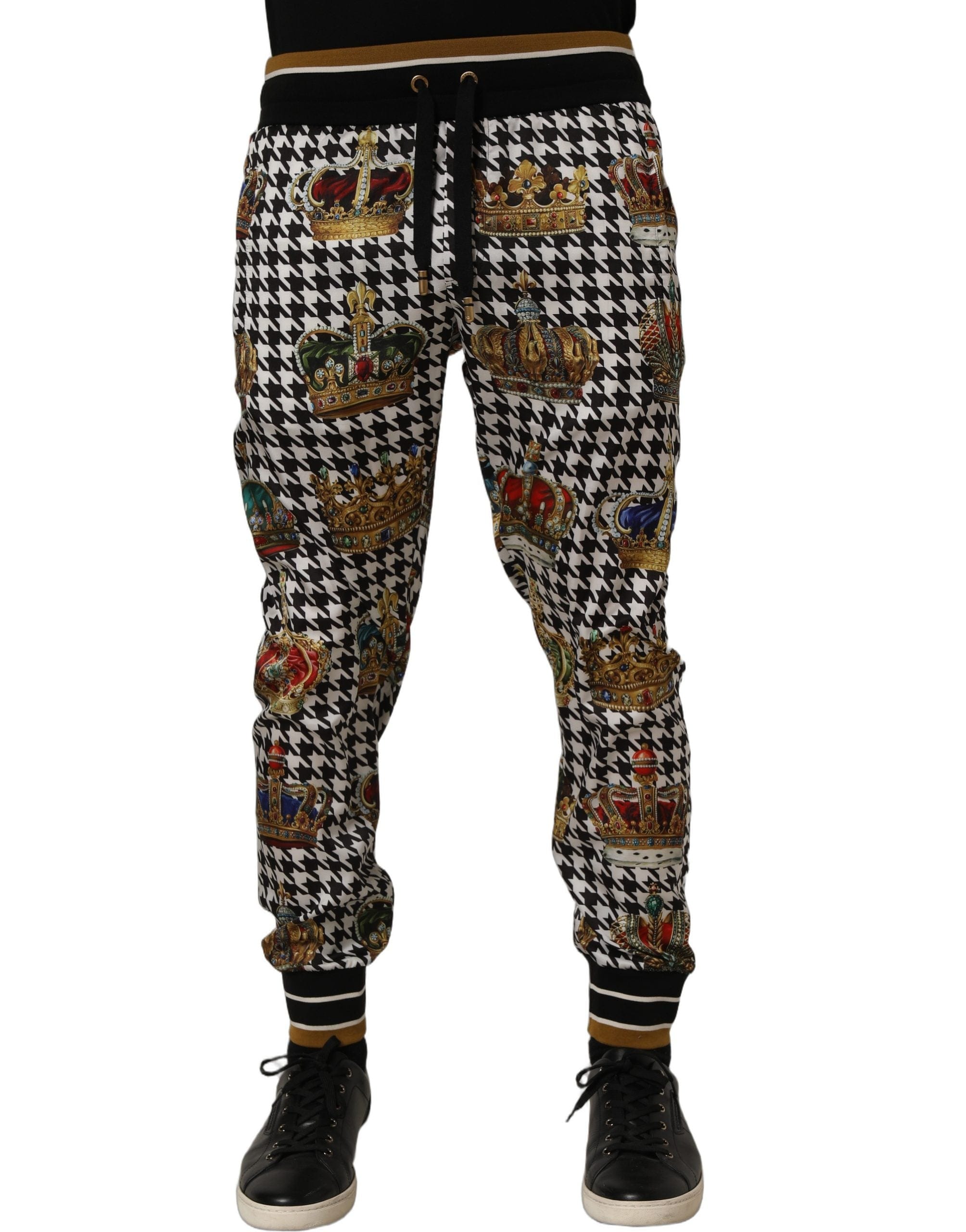 Dolce & Gabbana Houndstooth Crown Men SweatMen's Men's Pants