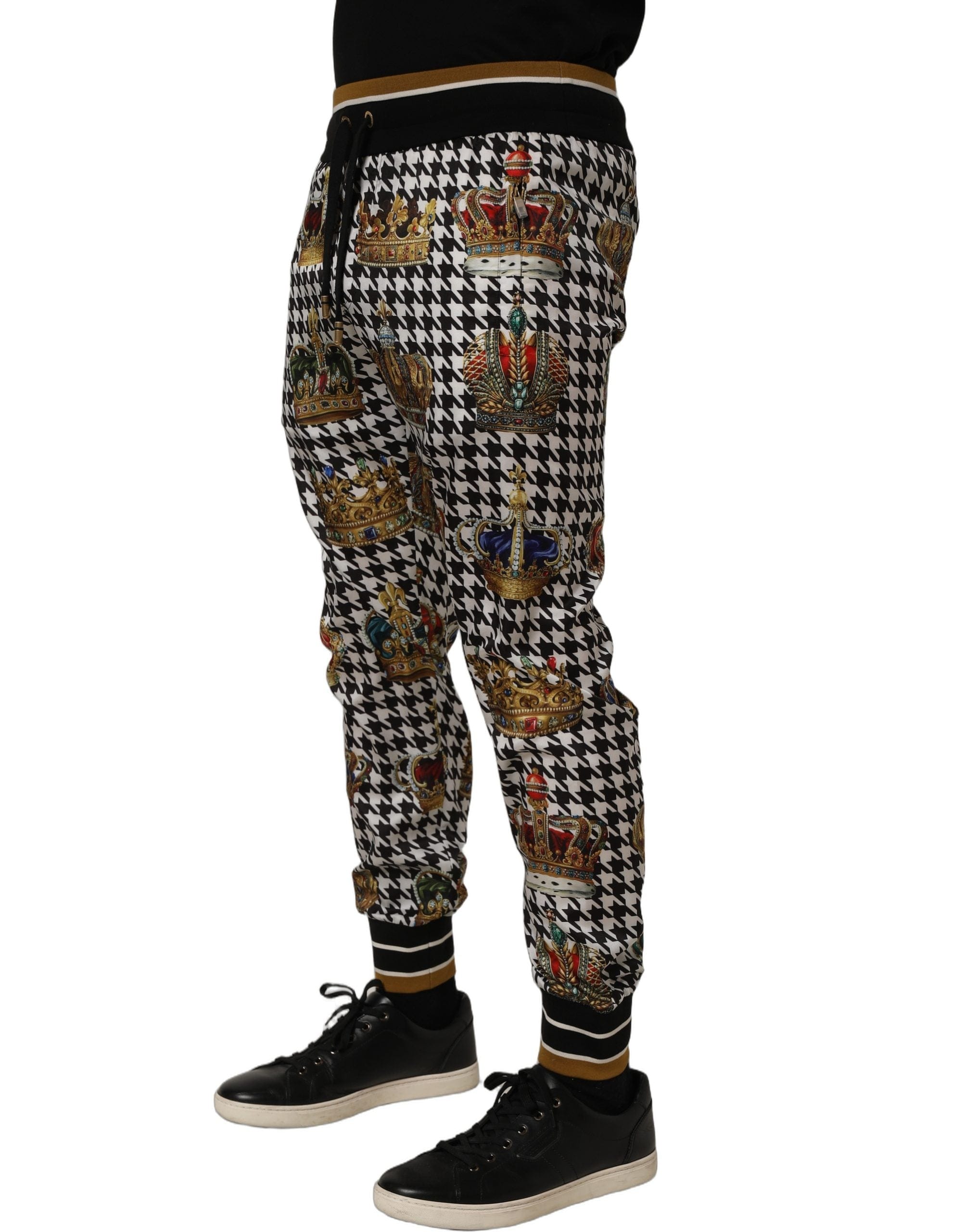 Dolce & Gabbana Houndstooth Crown Men SweatMen's Men's Pants