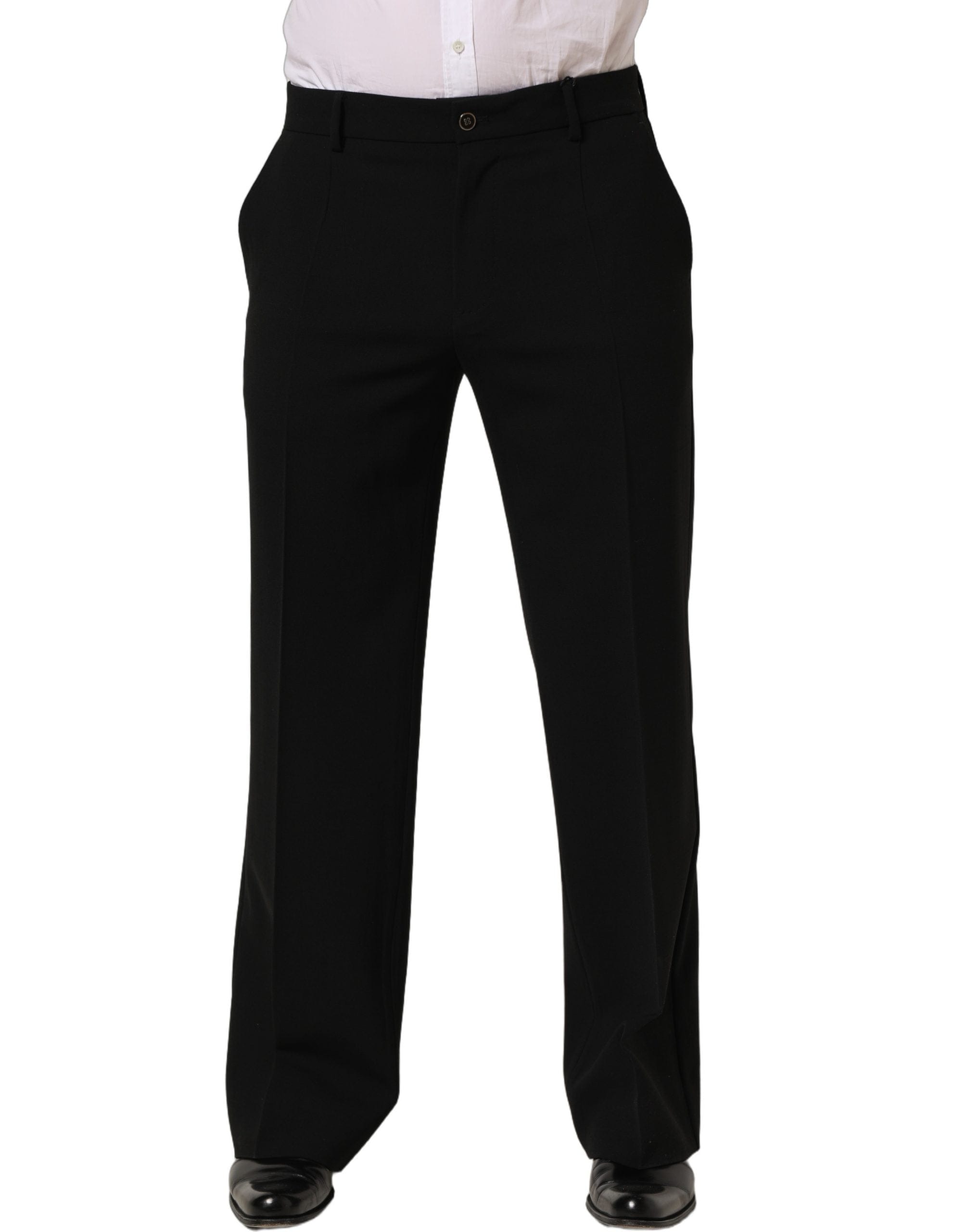 Dolce & Gabbana Wool Straight Men Dress Trouser Men's Pants