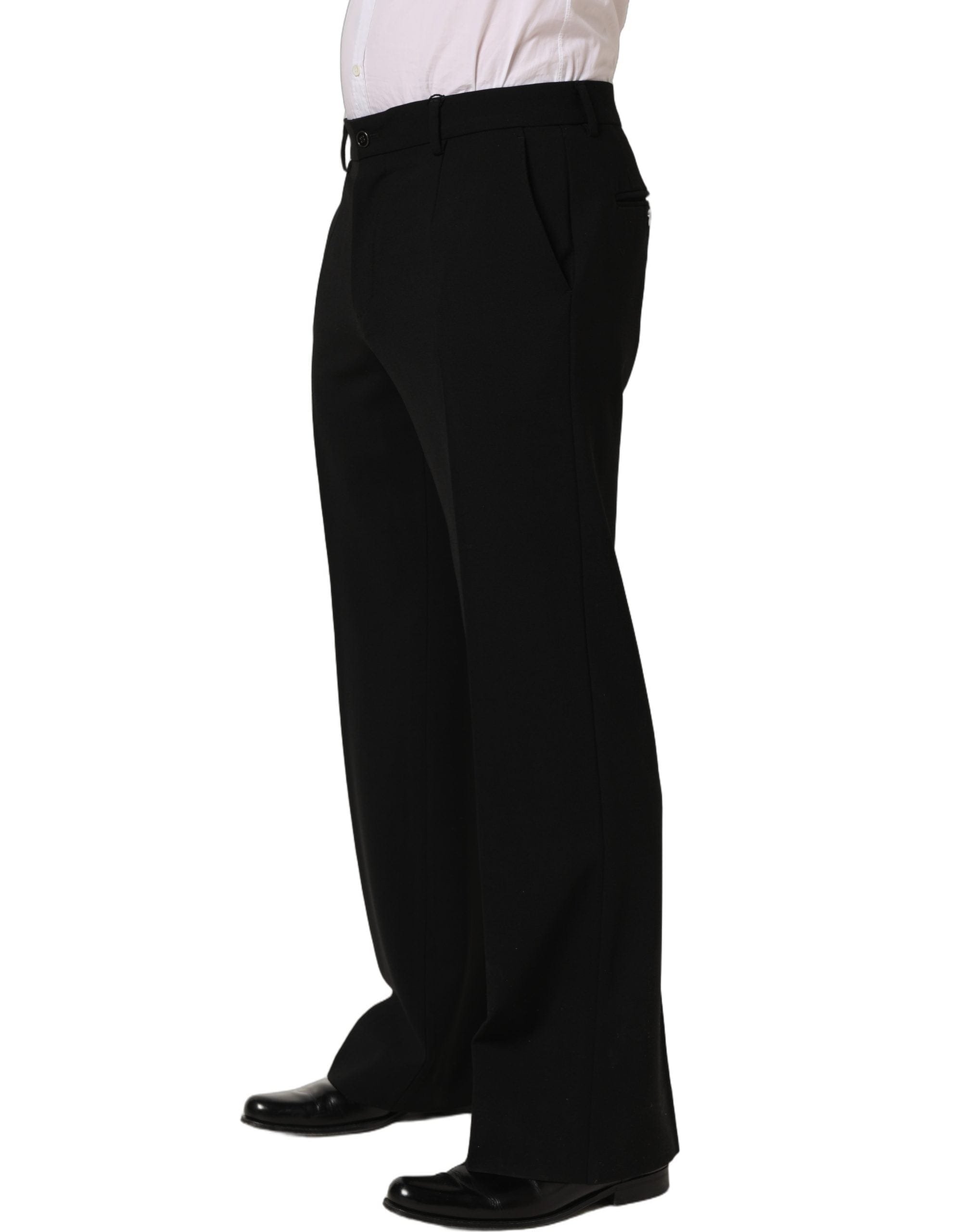 Dolce & Gabbana Wool Straight Men Dress Trouser Men's Pants