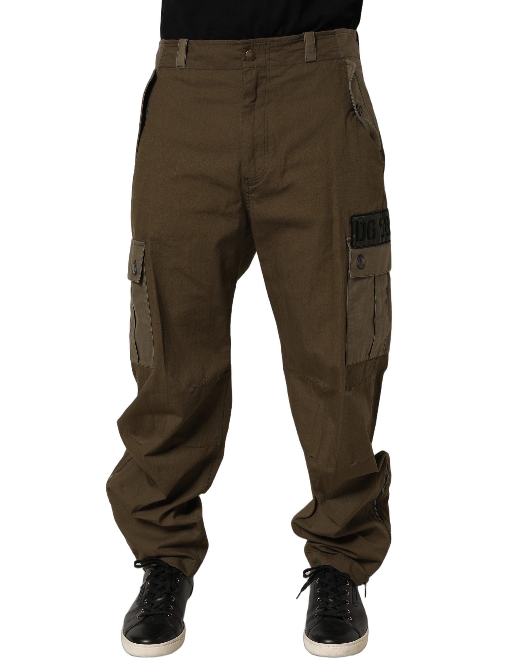 Dolce & Gabbana Mid Waist Straight Cargo Trouser Men's Pants