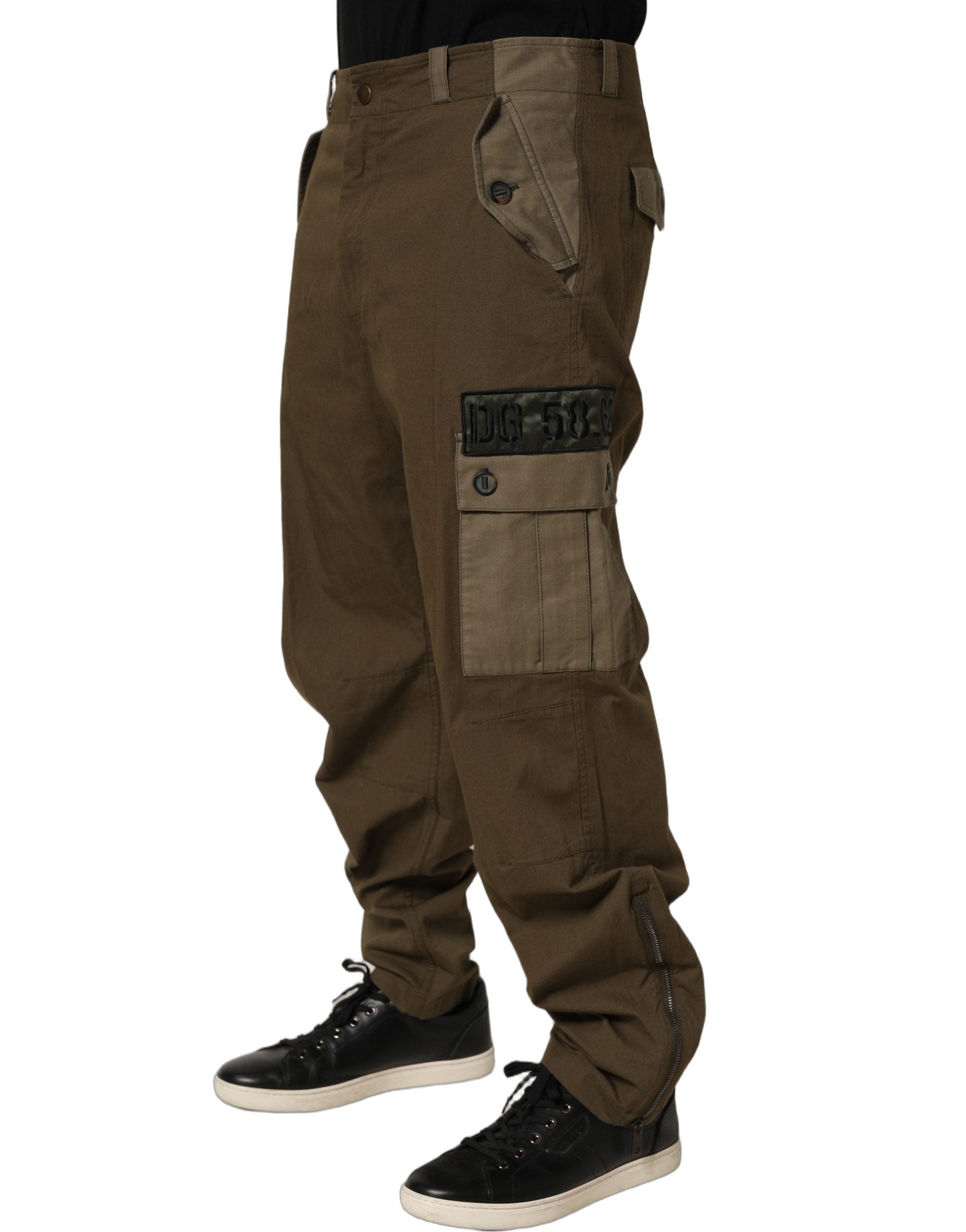 Dolce & Gabbana Mid Waist Straight Cargo Trouser Men's Pants