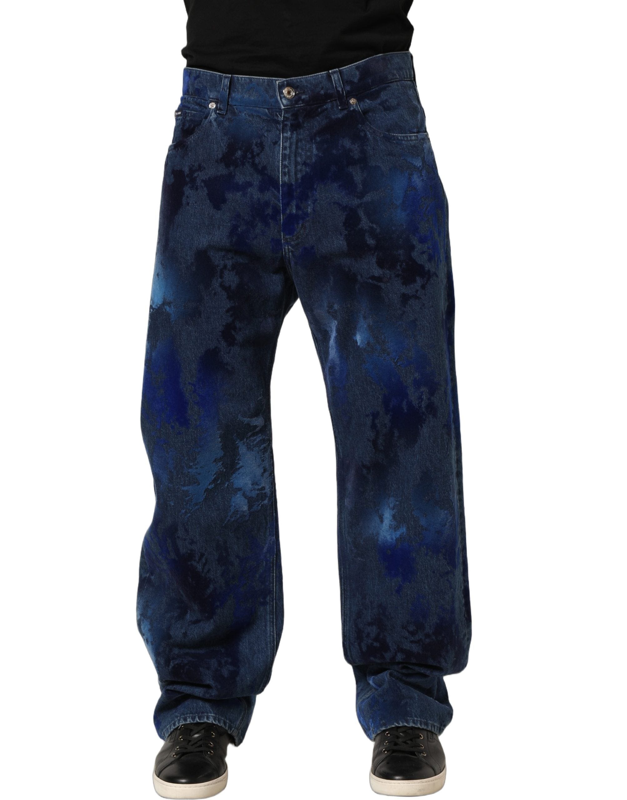 Dolce & Gabbana Tie Dye Cotton Men Straight Men's Jeans