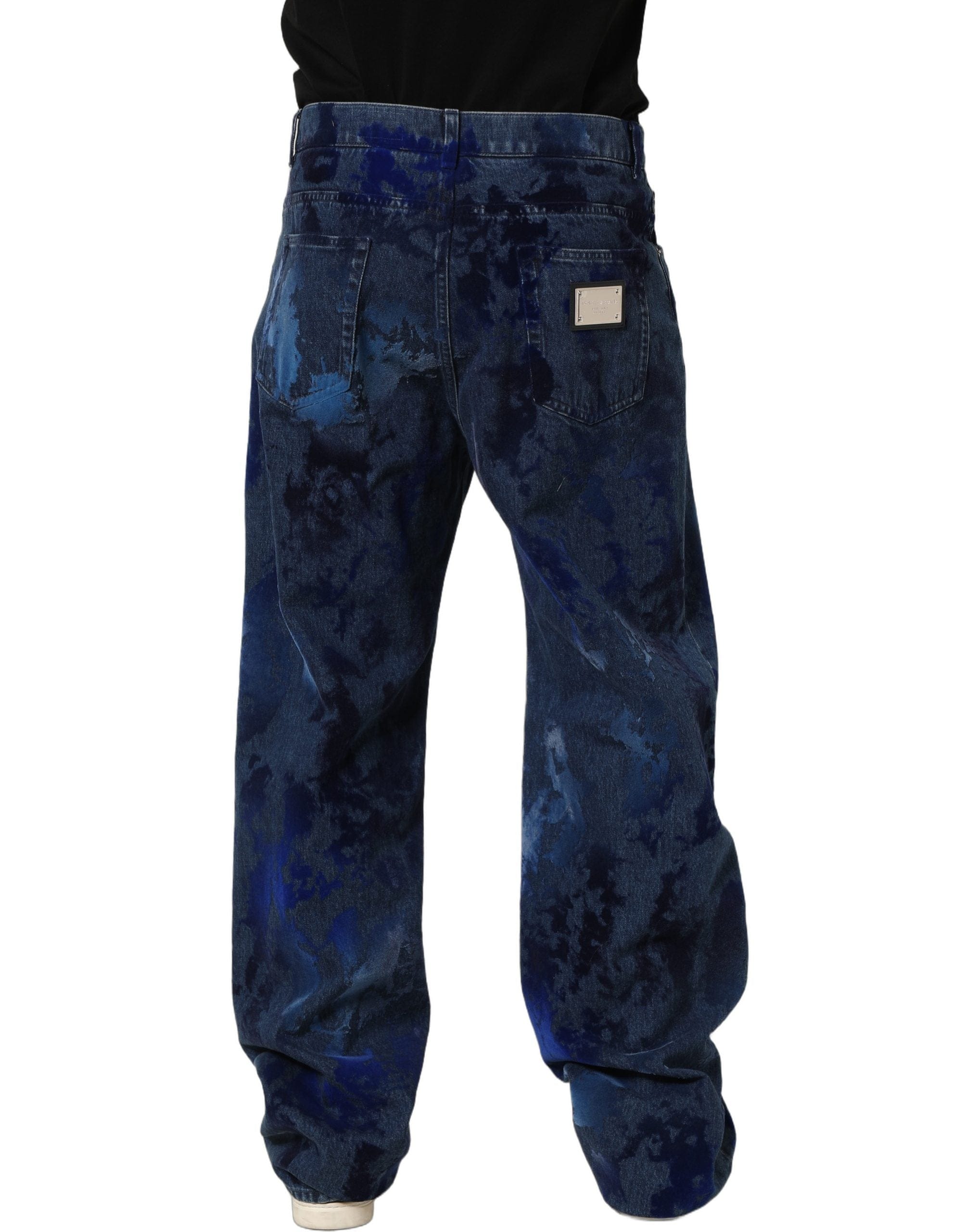 Dolce & Gabbana Tie Dye Cotton Men Straight Men's Jeans