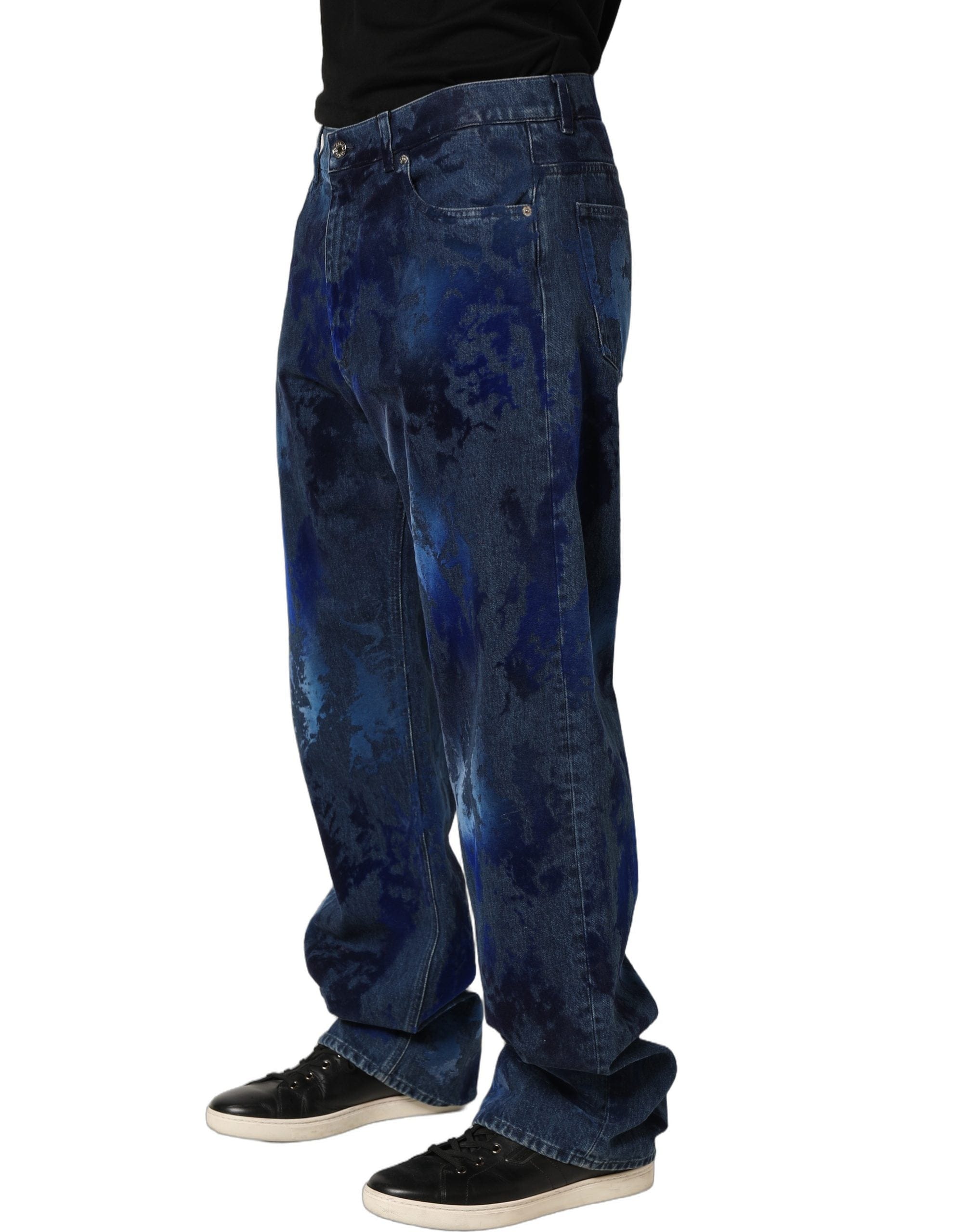 Dolce & Gabbana Tie Dye Cotton Men Straight Men's Jeans