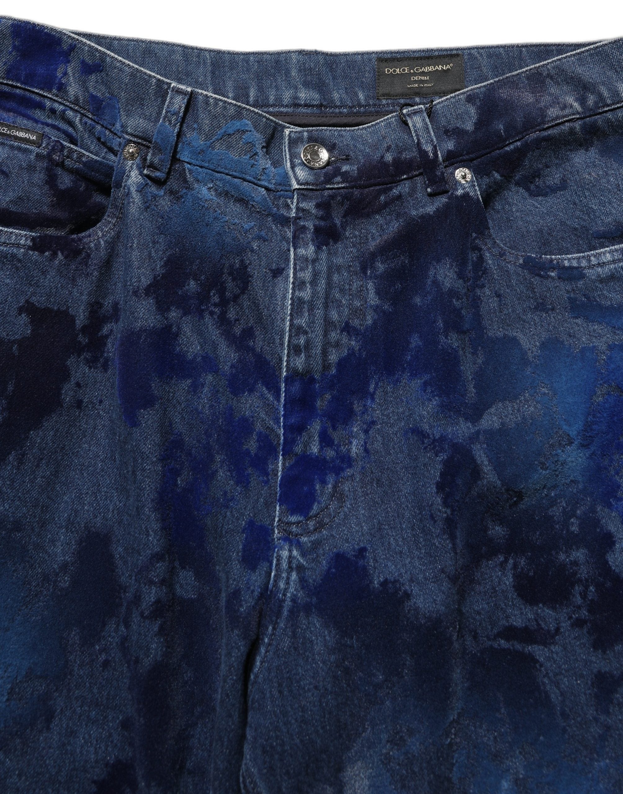 Dolce & Gabbana Tie Dye Cotton Men Straight Men's Jeans