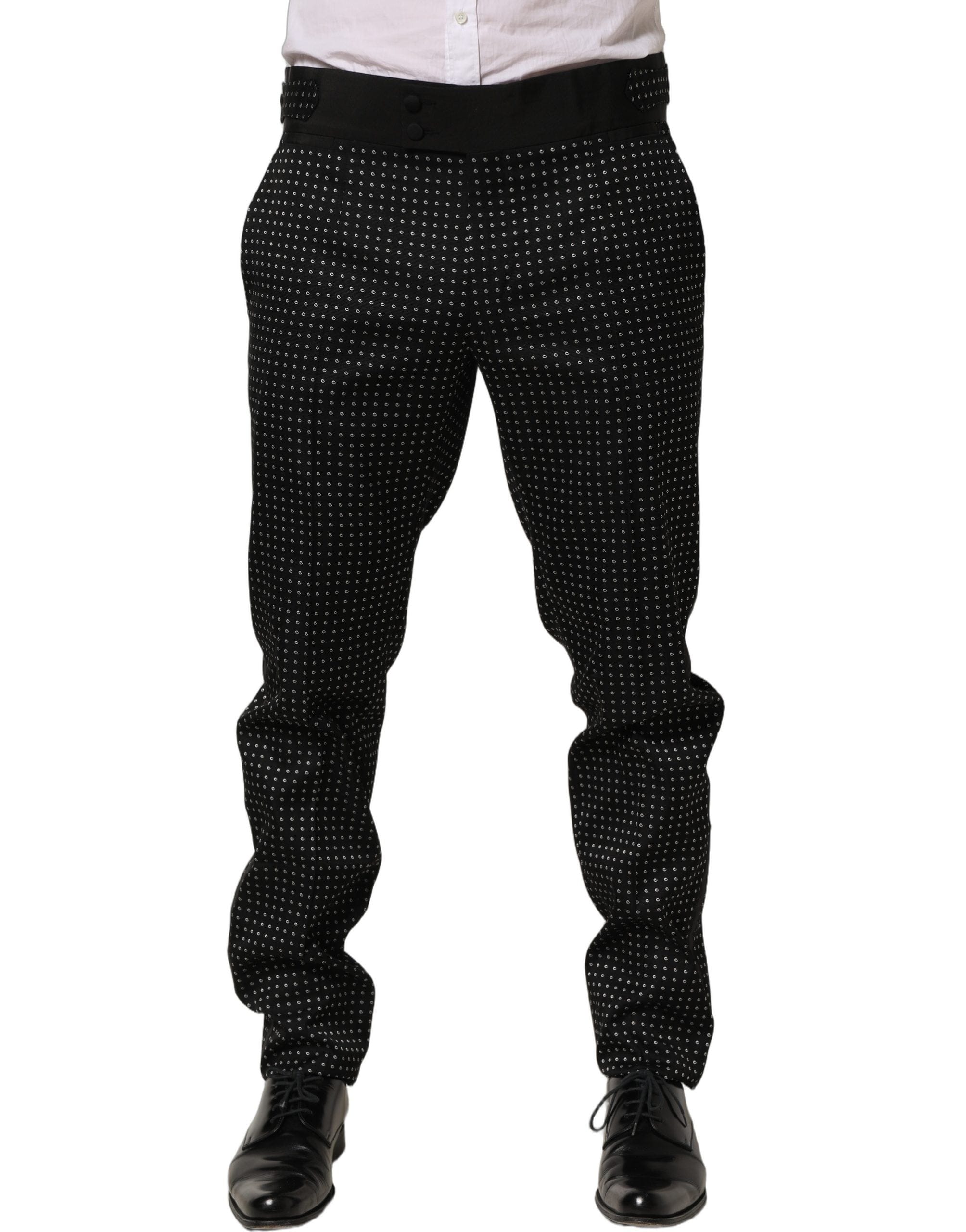 Dolce & Gabbana Polka Dot Cotton Dress Trouser Men's Pants