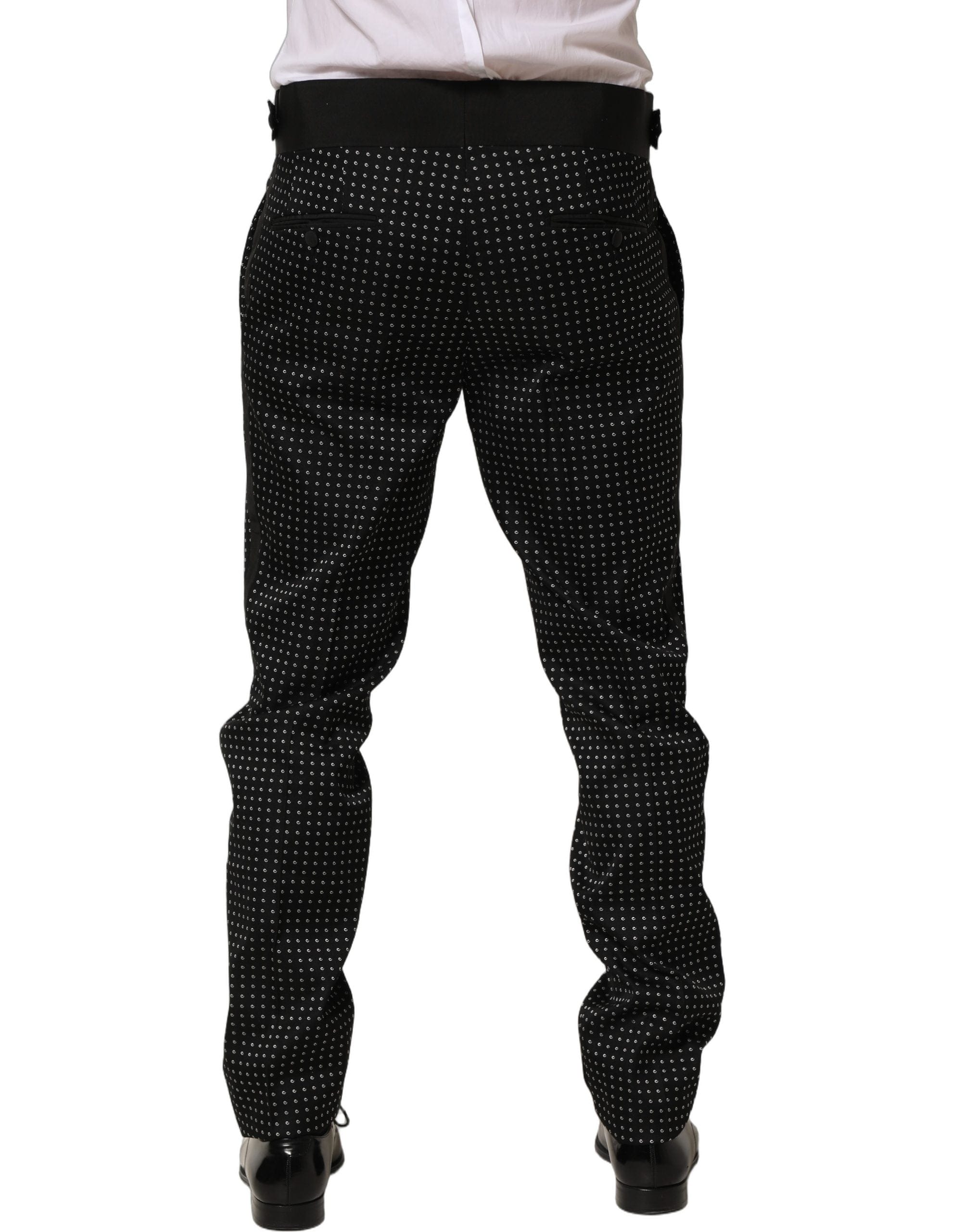 Dolce & Gabbana Polka Dot Cotton Dress Trouser Men's Pants