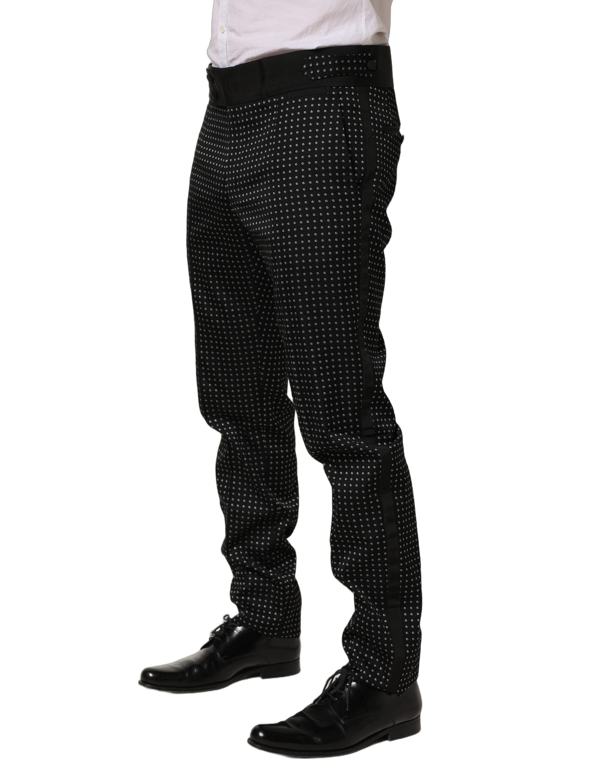 Dolce & Gabbana Polka Dot Cotton Dress Trouser Men's Pants