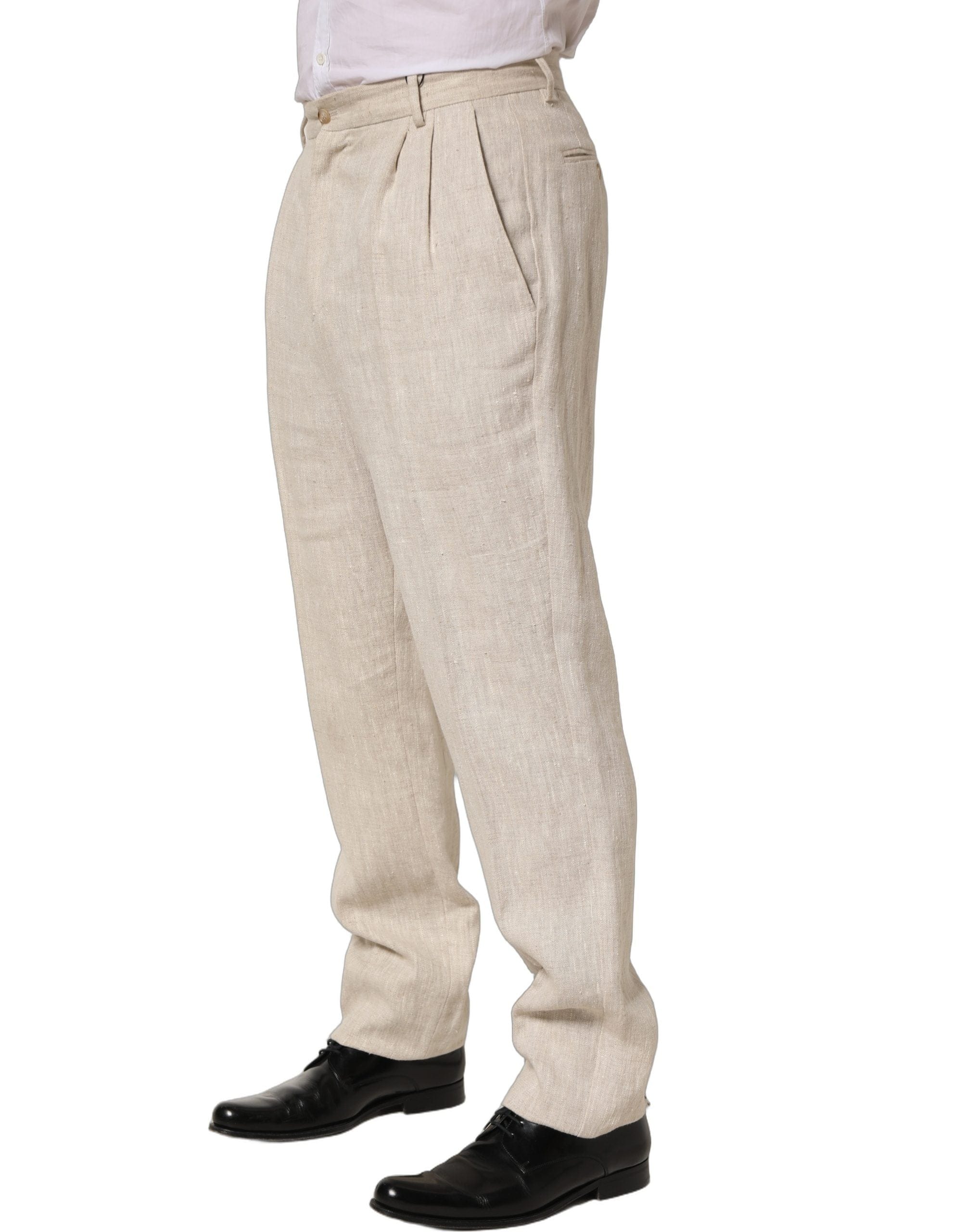 Dolce & Gabbana Linen Tape Men Dress Trouser Men's Pants