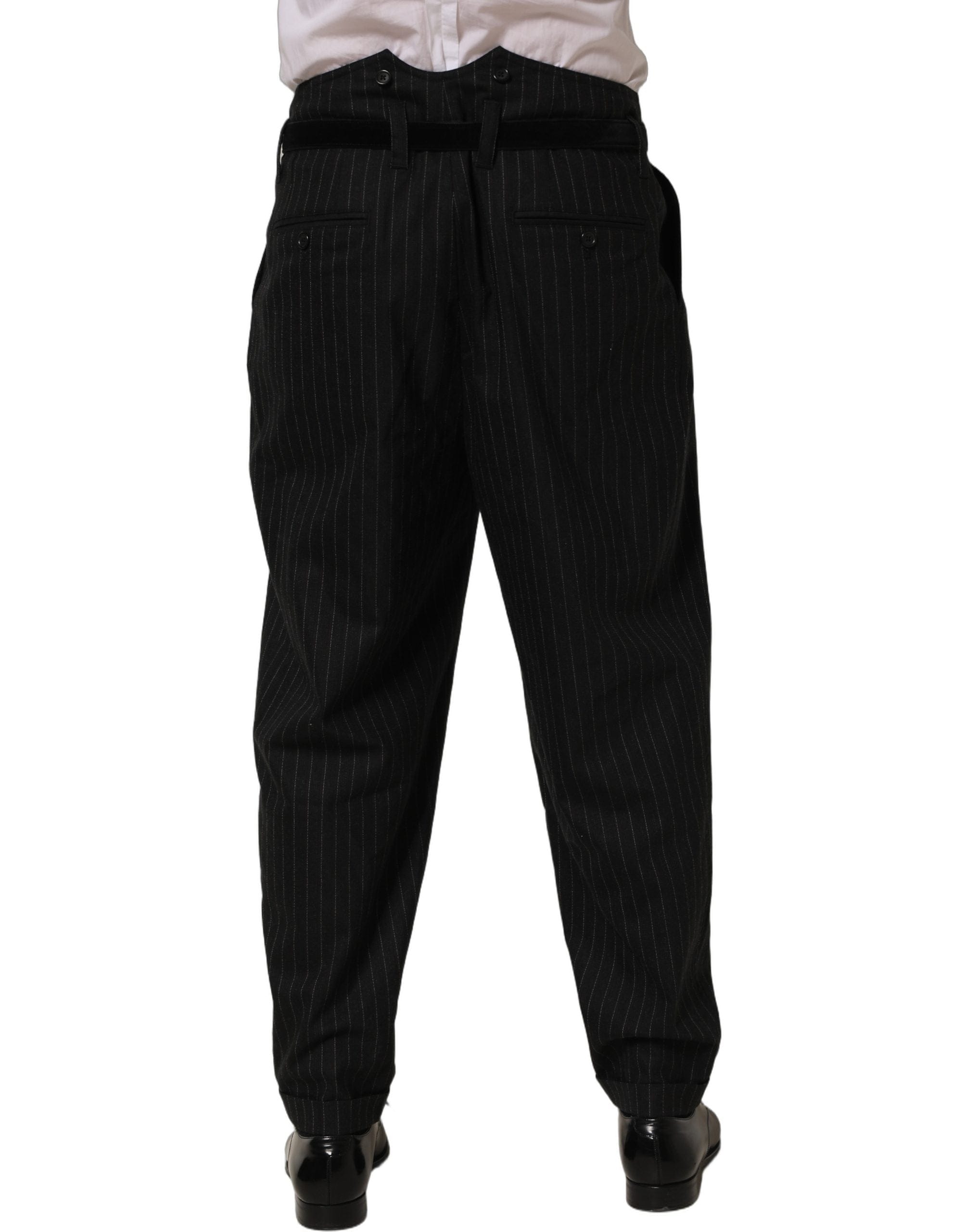 Dolce & Gabbana Pinstripe Wool Men Dress Trouser Men's Pants