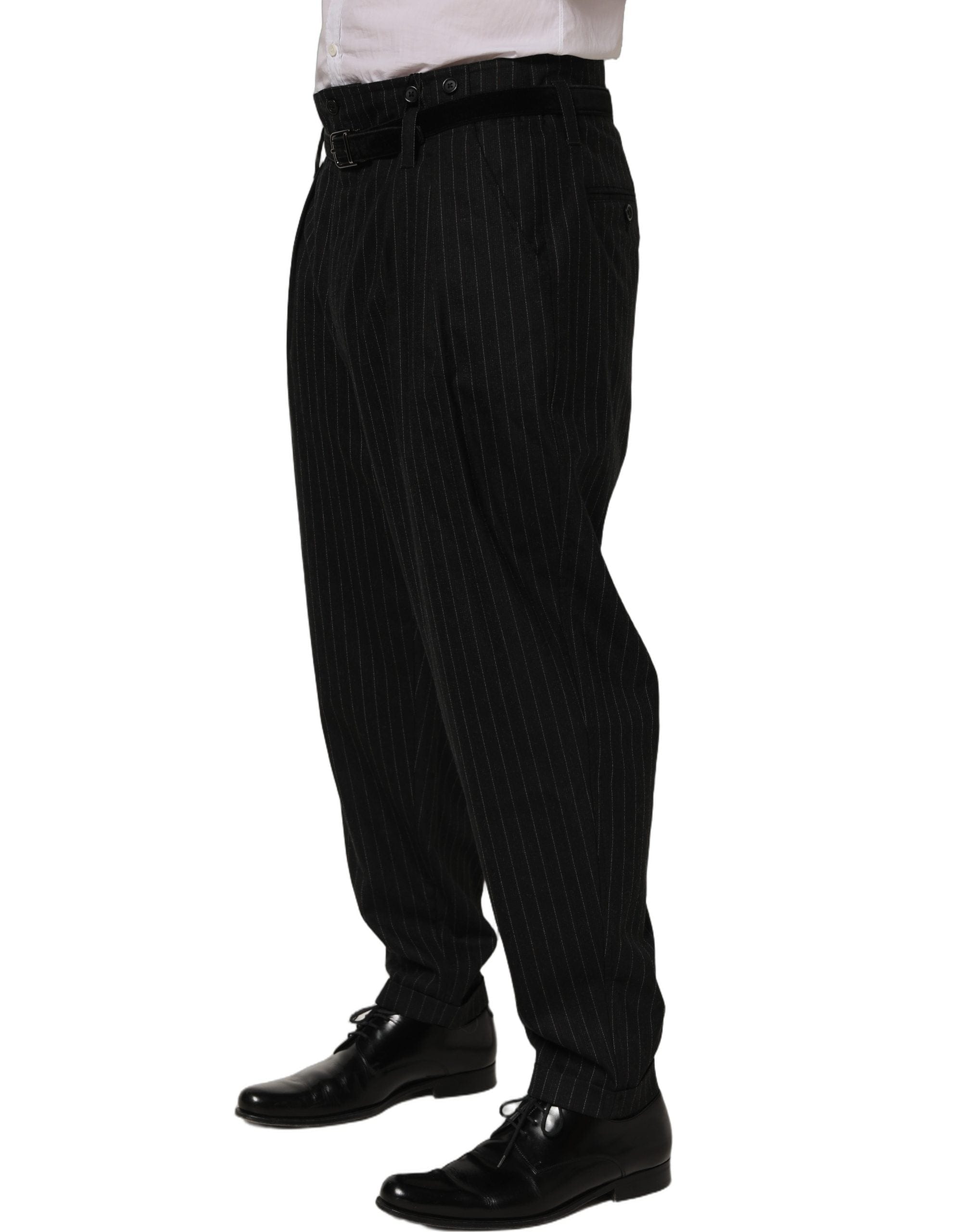 Dolce & Gabbana Pinstripe Wool Men Dress Trouser Men's Pants