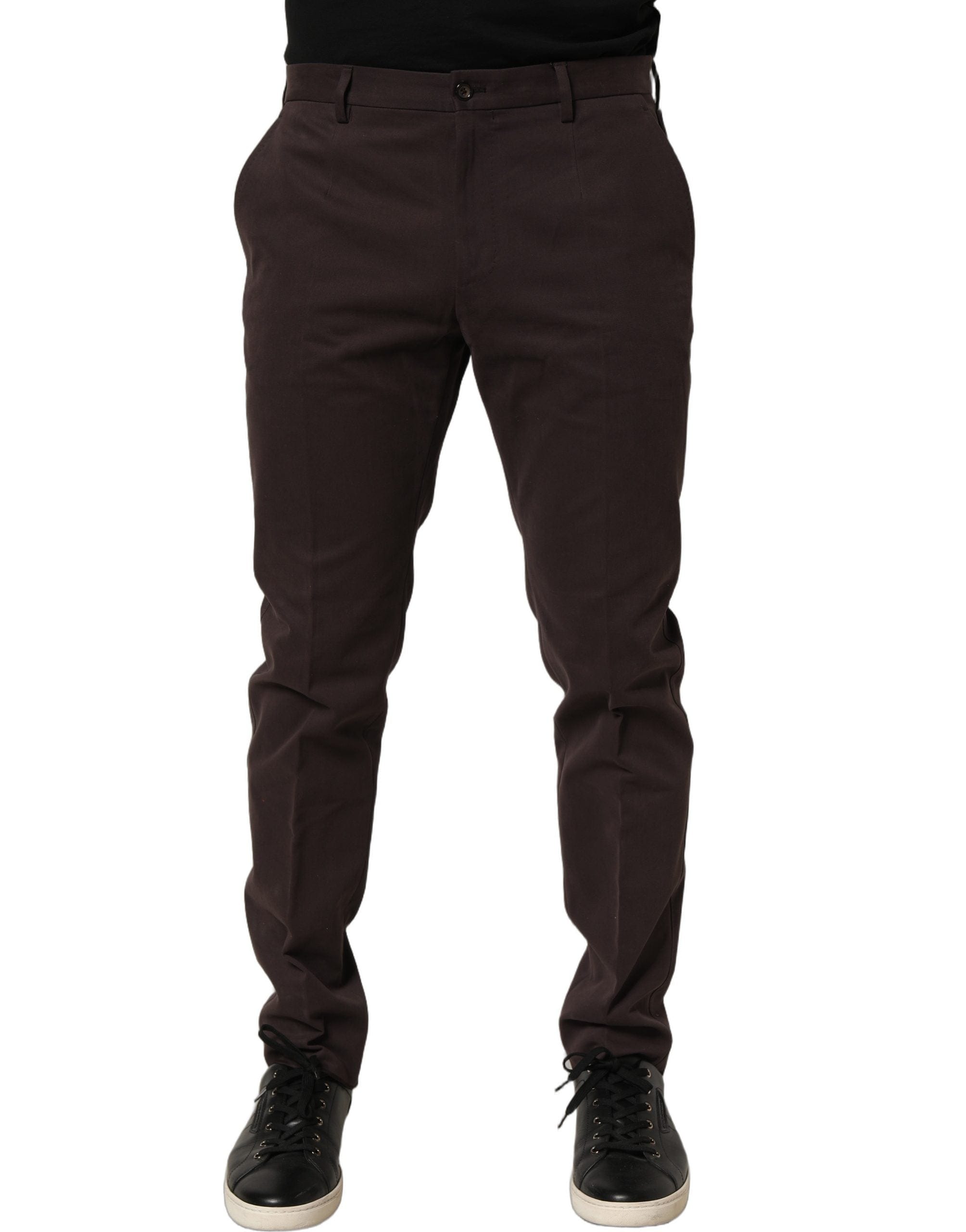 Dolce & Gabbana Cotton Skinny Leg Dress Trouser Men's Pants