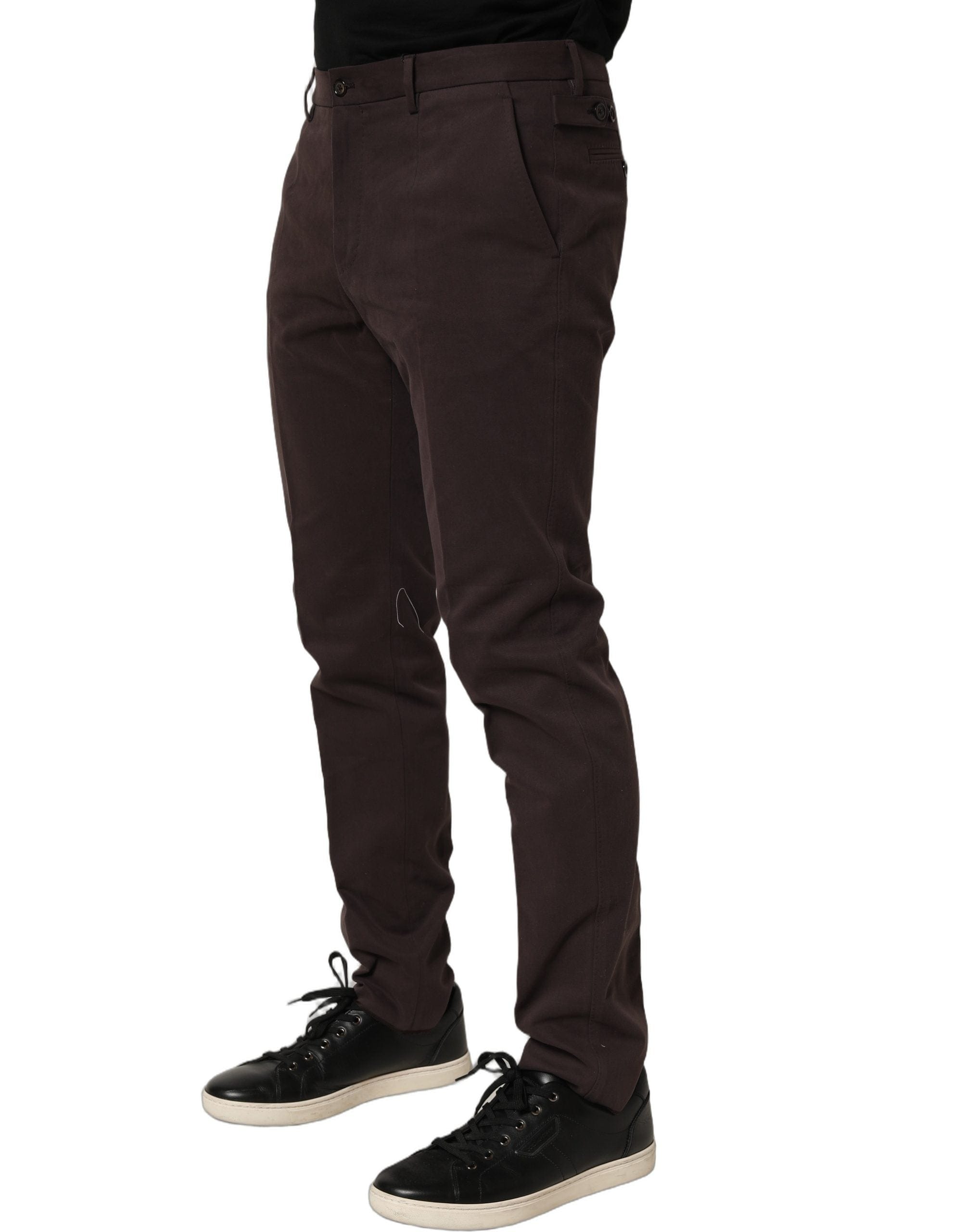 Dolce & Gabbana Cotton Skinny Leg Dress Trouser Men's Pants