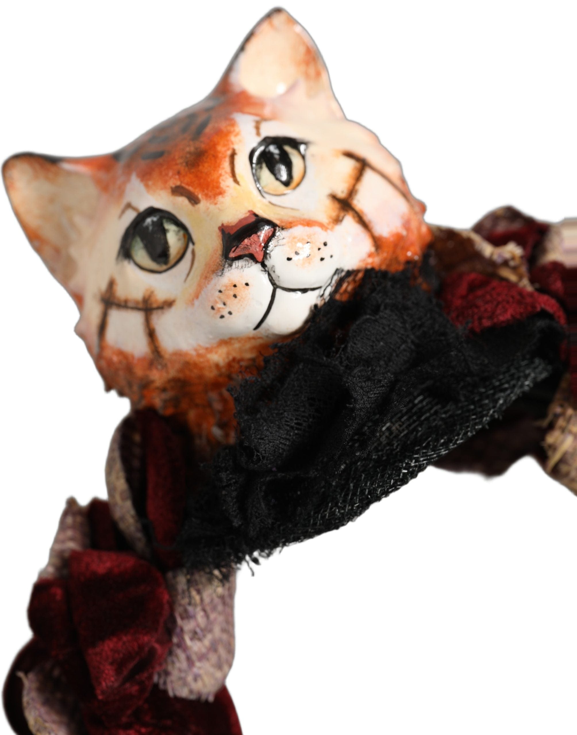 Dolce & Gabbana Multicolor Velvet Bengal Cat Silk Headwear Women's Headband