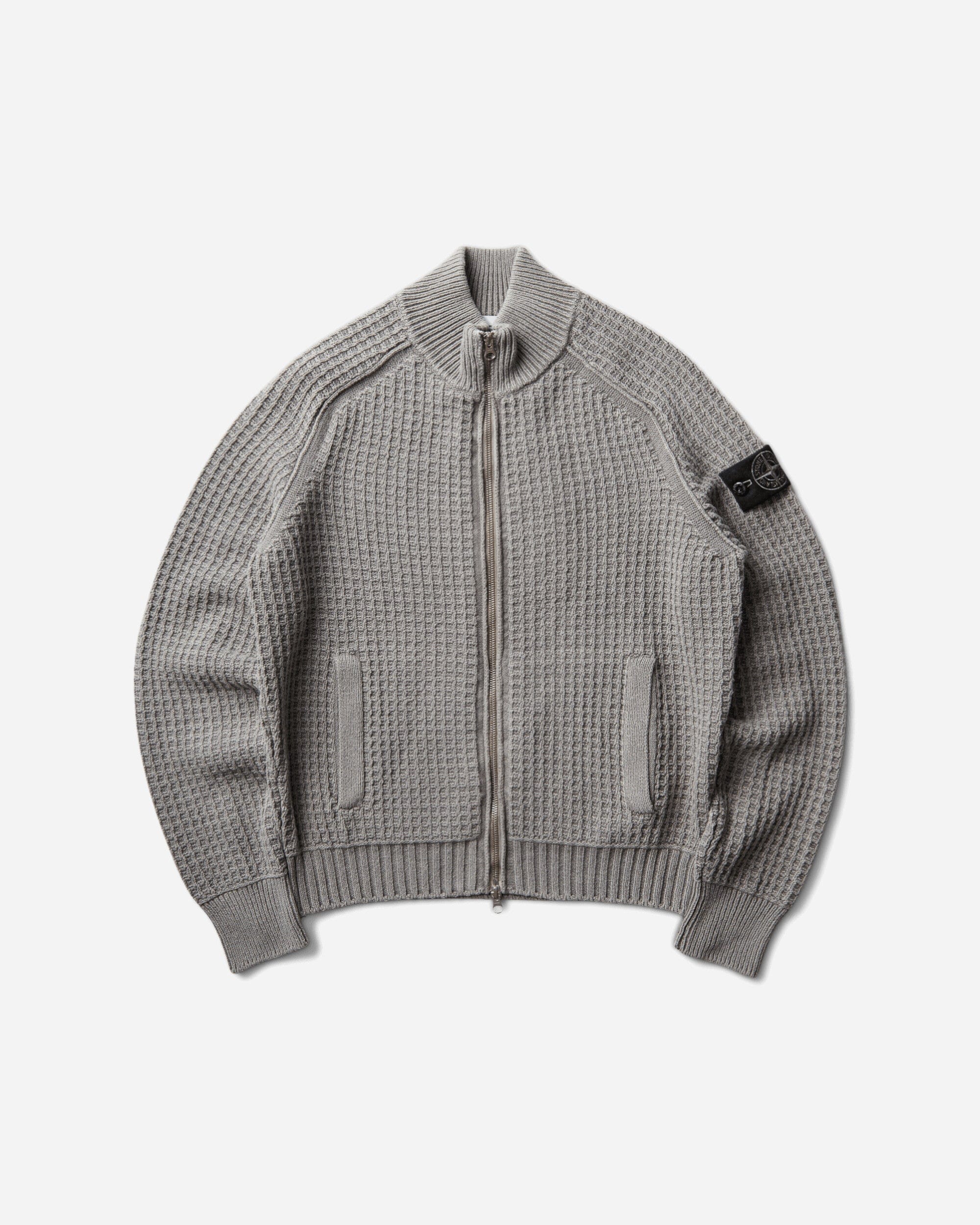 Stone Island Men's Mineral Dyed Zip - Up Cardigan Grey