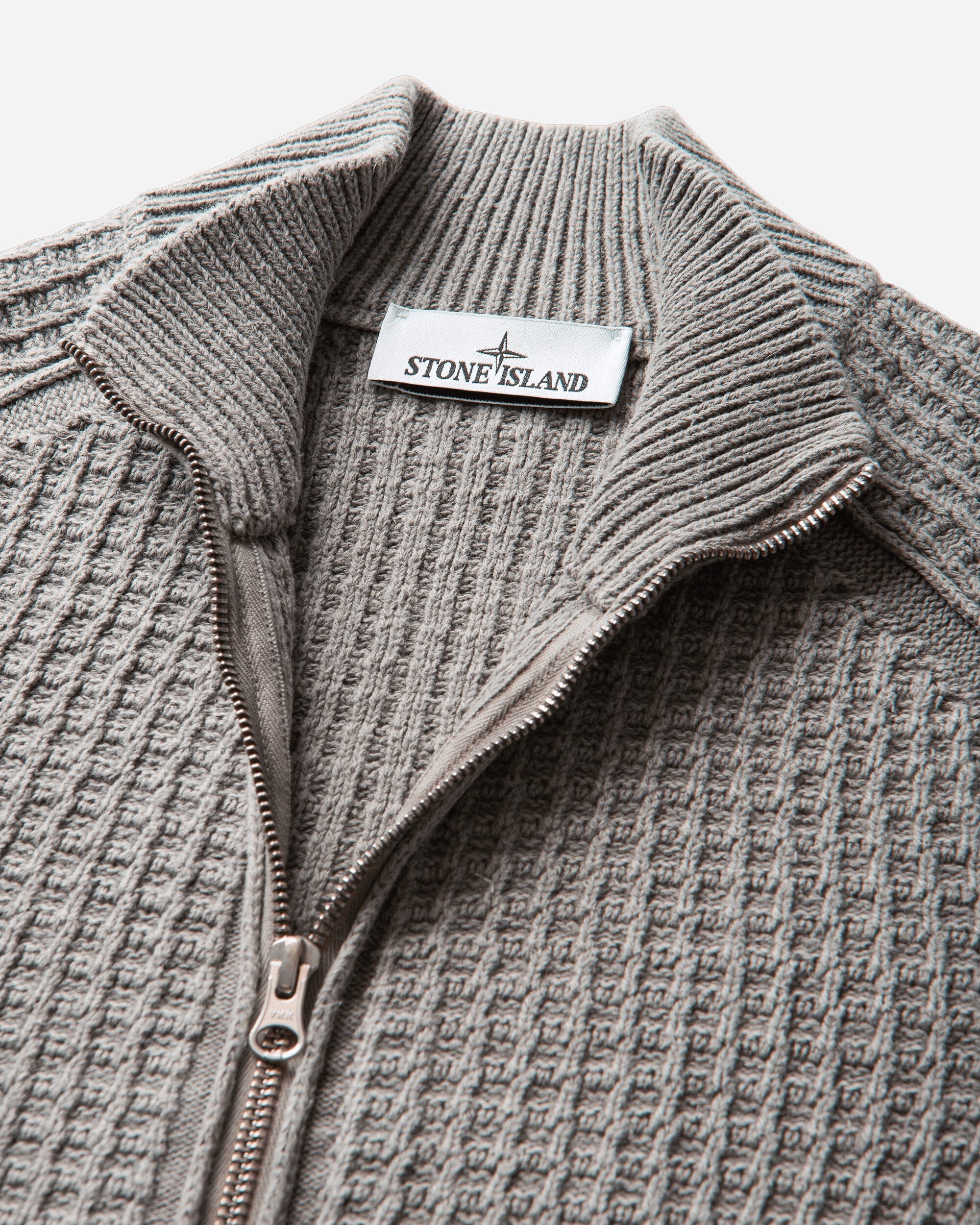 Stone Island Men's Mineral Dyed Zip - Up Cardigan Grey