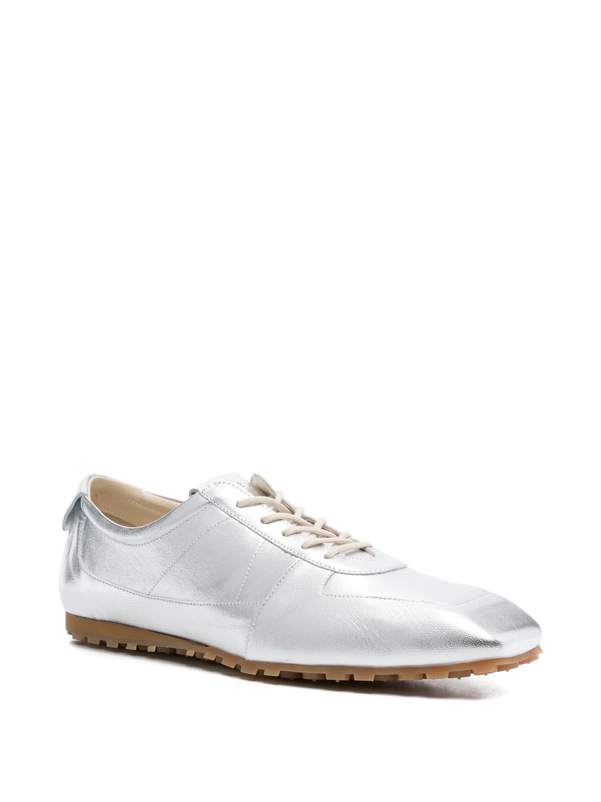 Aeyde Uma laminated leather sneakers