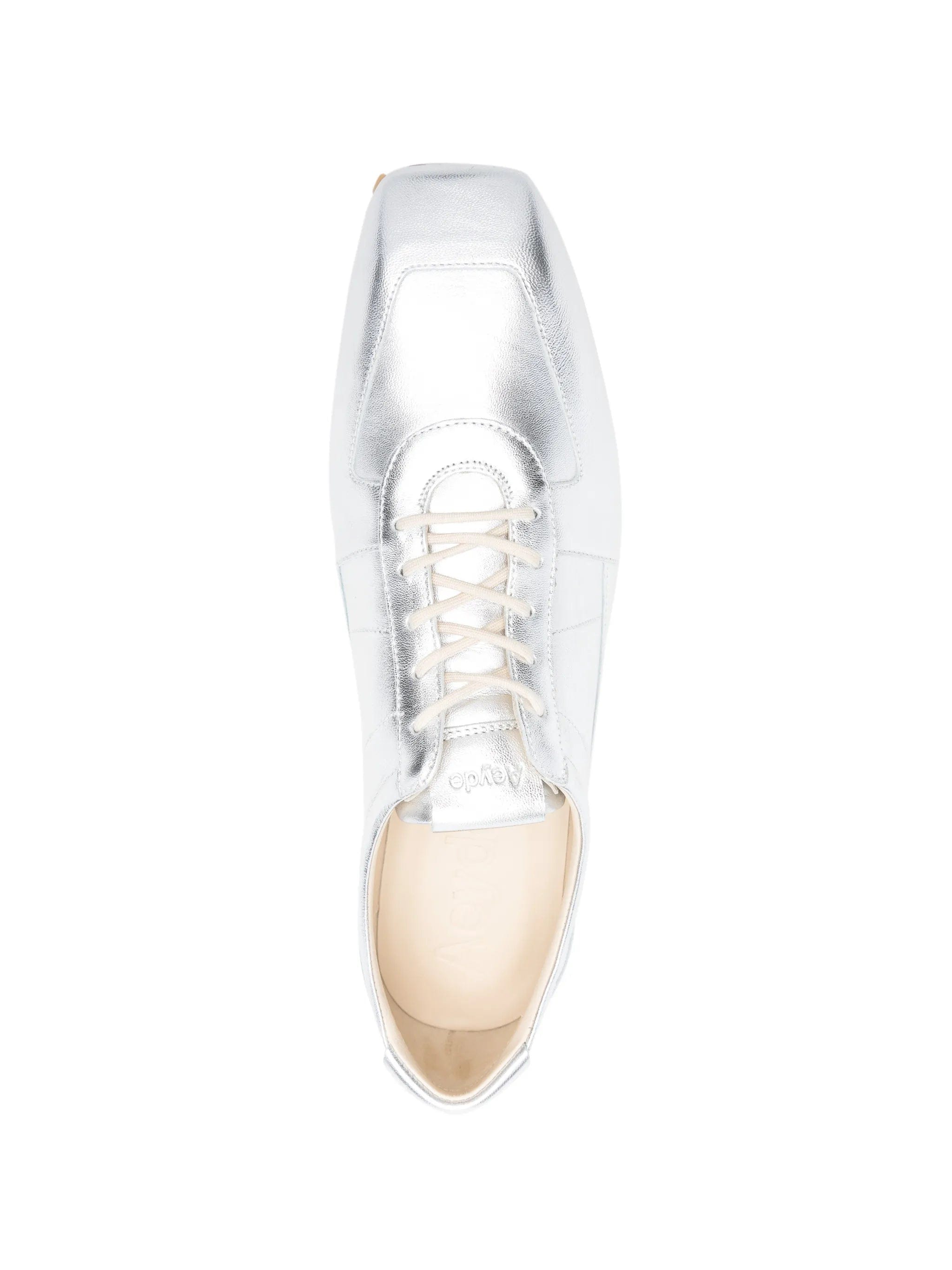 Aeyde Uma laminated leather sneakers