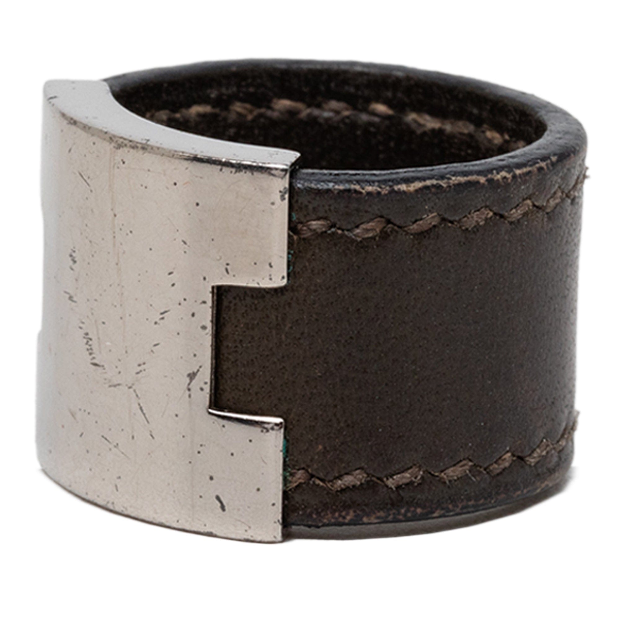 Hermès Swift and Palladium Plated Lurie Ring