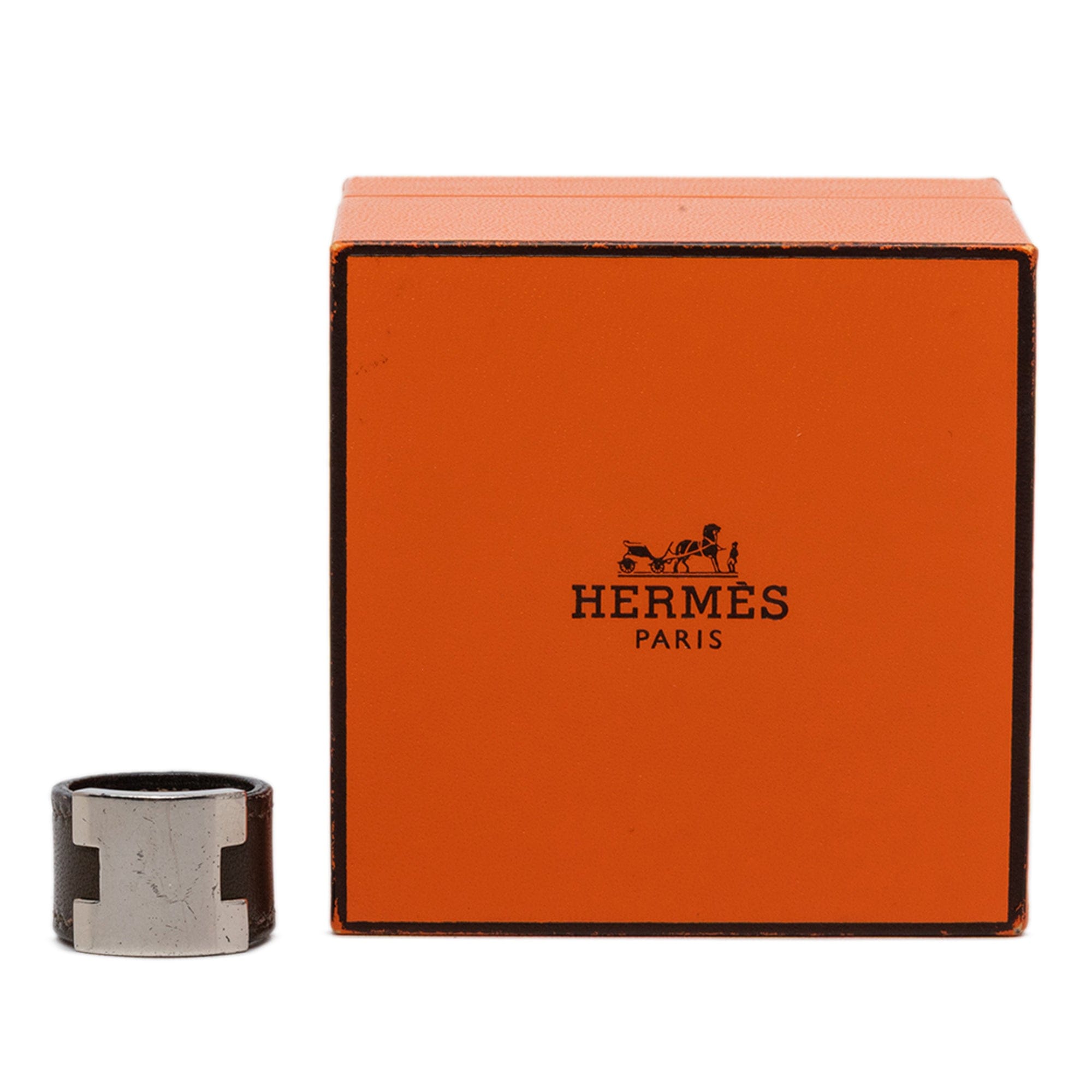 Hermès Swift and Palladium Plated Lurie Ring