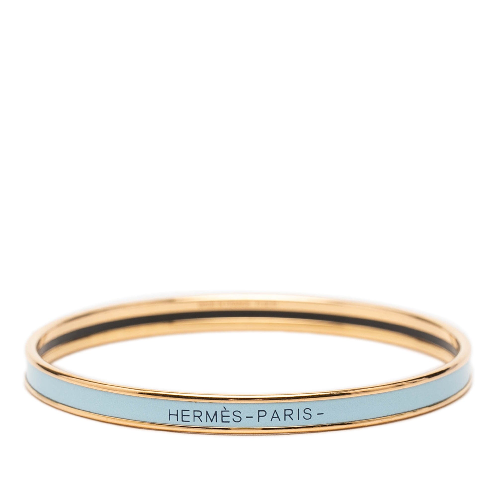 Hermès Extra Narrow Enamel Uni Bangle 62