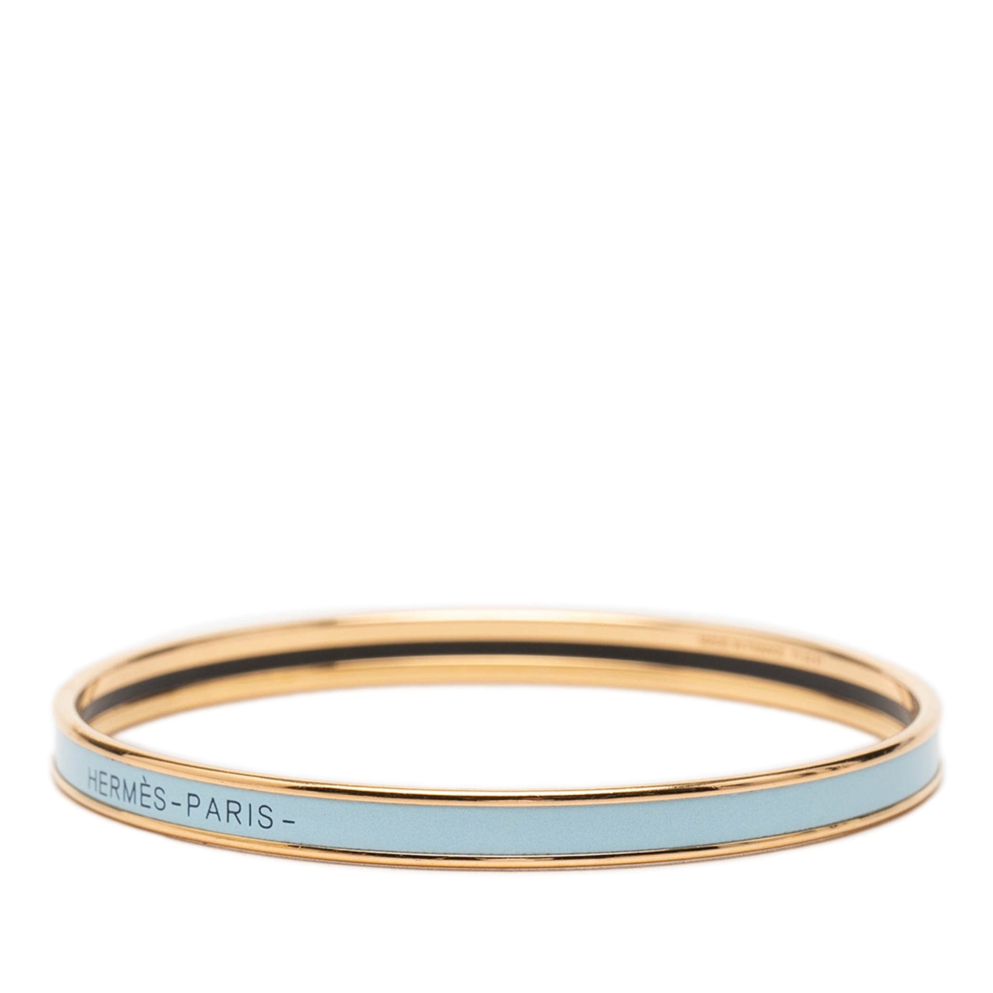 Hermès Extra Narrow Enamel Uni Bangle 62