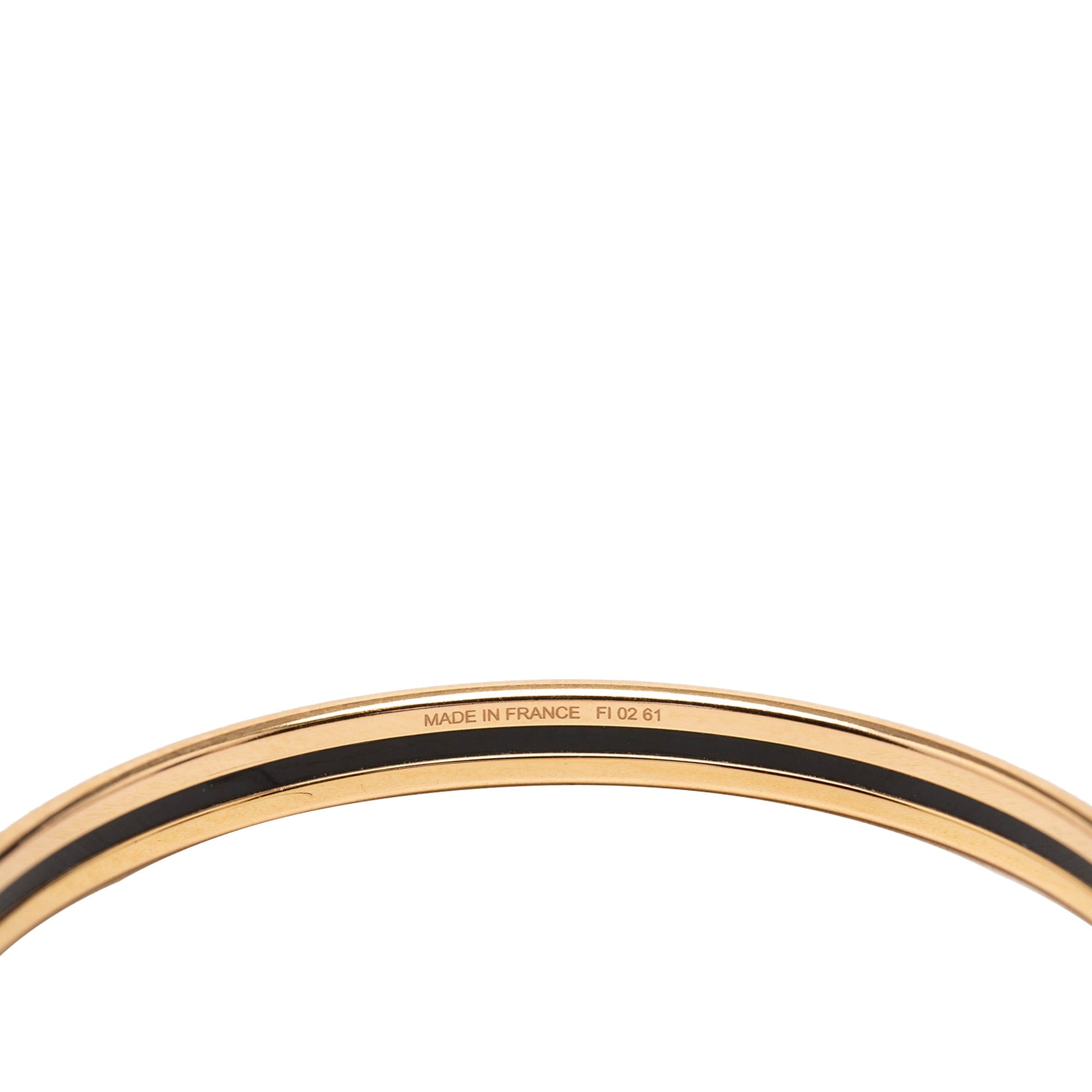 Hermès Extra Narrow Enamel Uni Bangle 62
