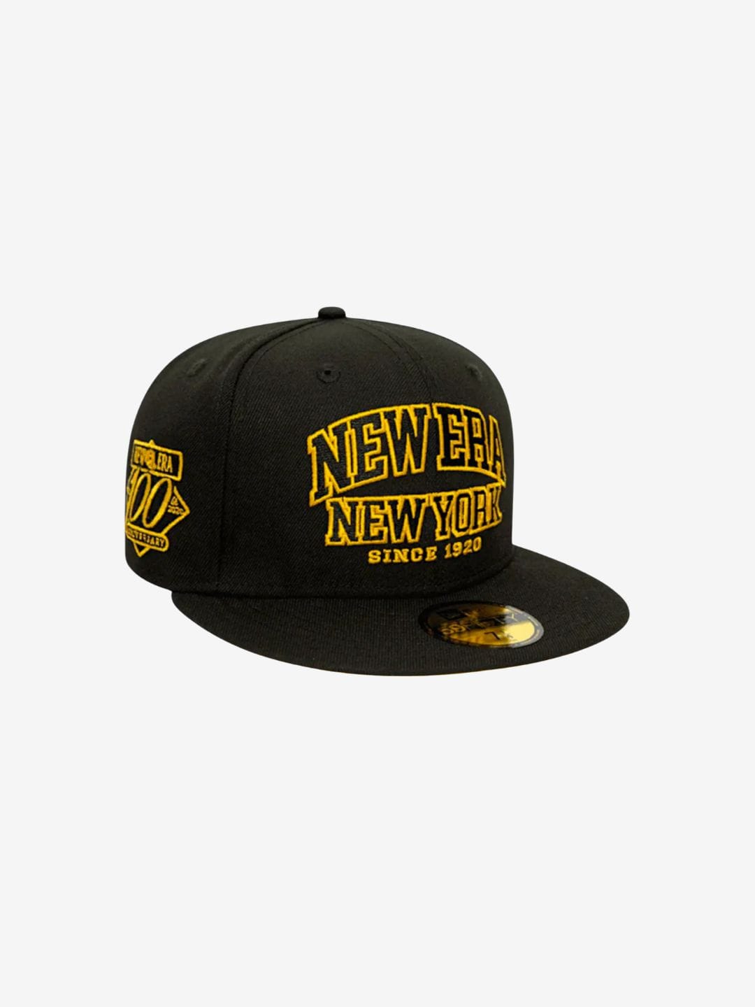 New Era New York Wordmark 100th Anniversary Black/Gold 59FIFTY Fitted Cap