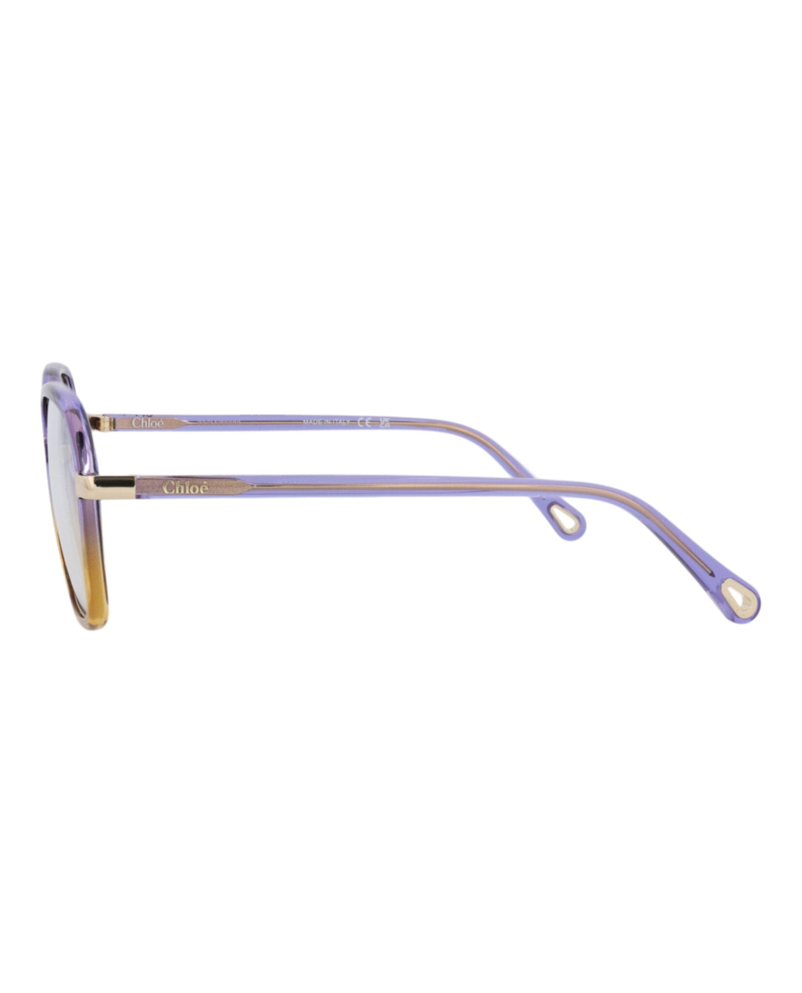 Transparent Chloé Womens Square/Rectangle Violet Violet Transparent Fashion Designer Eyewear