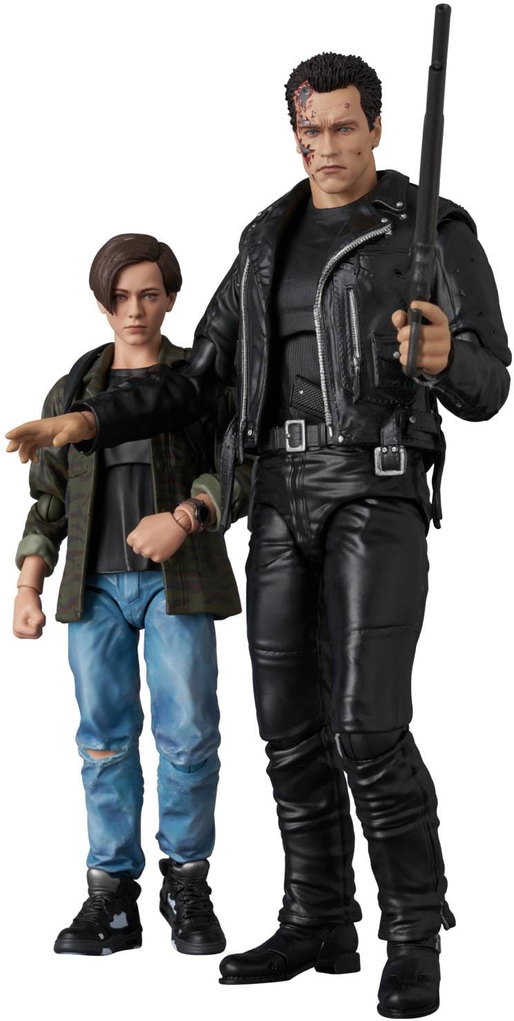 Medicom Toy MAFEX Terminator 2: Judgement Day T - 800 (T2 Ver.) & John Connor Action Figure
