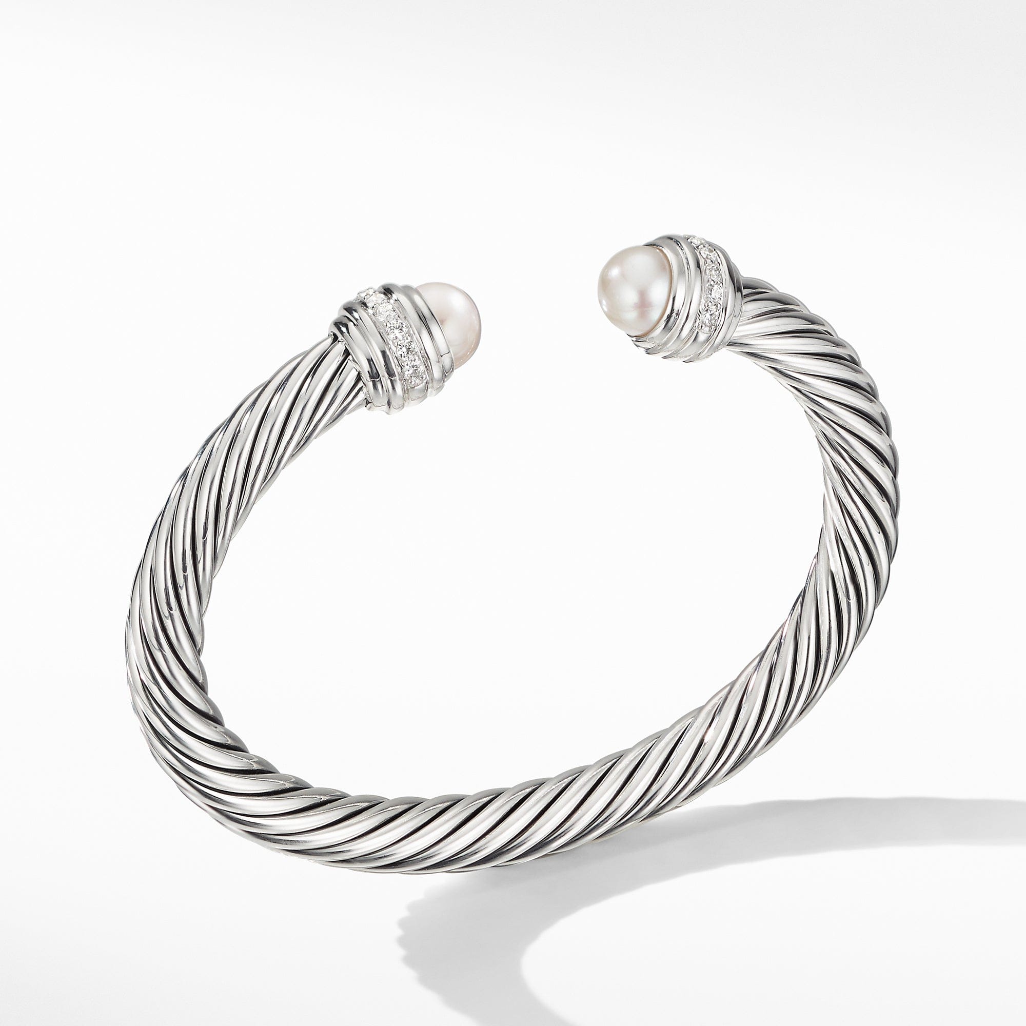 David Yurman Cable Bracelet with Pearls and Diamonds - B14391DSSDPEDI